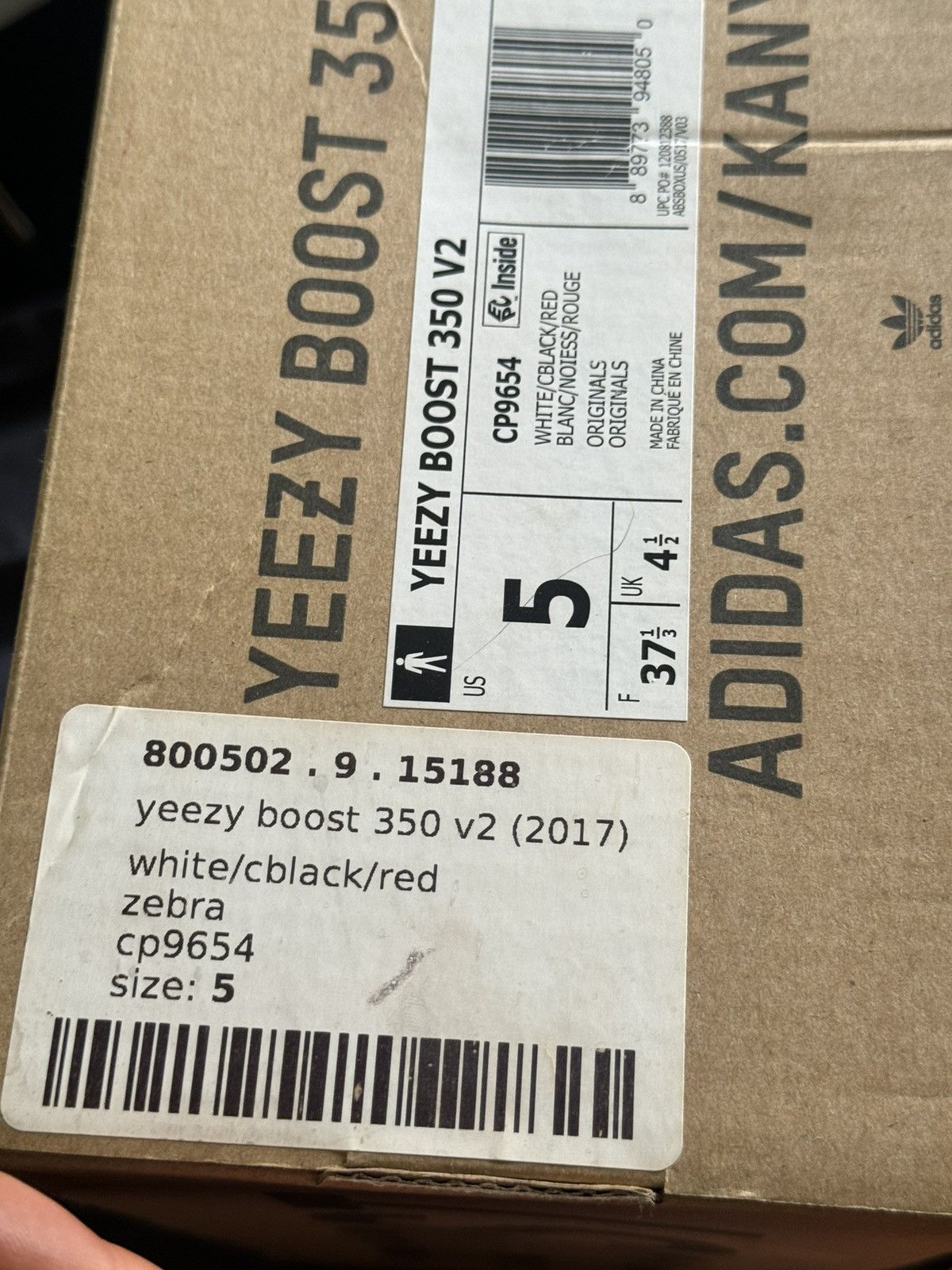 Adidas × Kanye West × Yeezy Yeezy Boost 350 v2 zebra Size US 5 / EU 37 - 6 Thumbnail