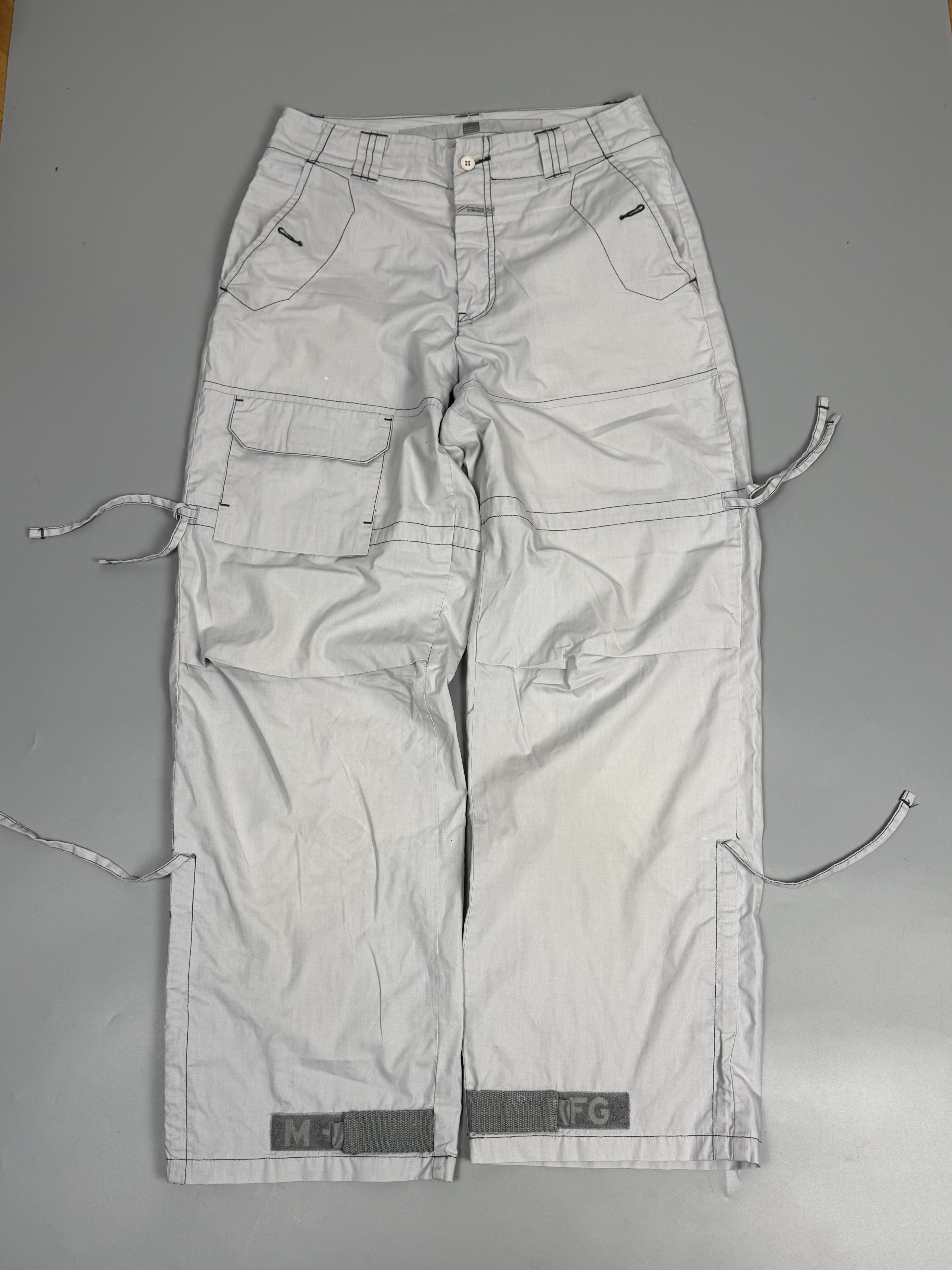 Marithe + Francois Girbaud Vintage baggy parachute MFG printed cargo pants Size US 29 - 3 Thumbnail