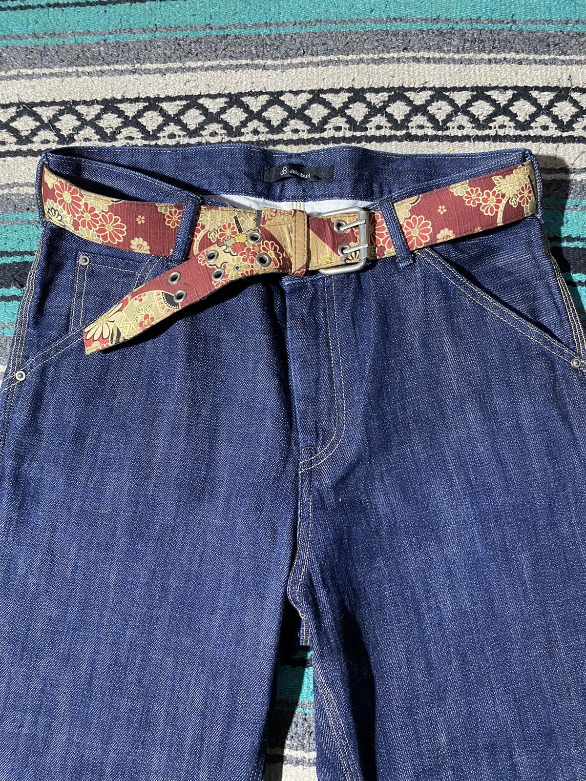 Johnbull × Vintage Vintage Johnbull Cropped Denim Buckle Back Size US 32 / EU 48 - 3 Thumbnail