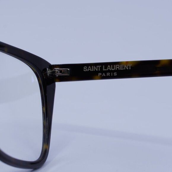 Saint Laurent Paris Saint Laurent SL434SLIM 002 Eyeglasses Dark Havana 57mm Size ONE SIZE - 7 Thumbnail