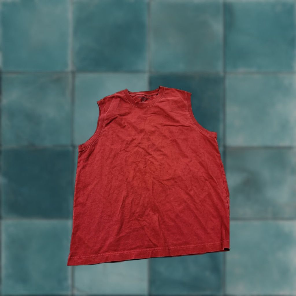 Eddie Bauer Eddie Bauer Shirt Mens Medium Red 100% Cotton Tank Top Sleeveless Casual Crew Neck Solid Ribbed Neckline Men M Red Tank Top Sleeveless Shirt Size US M / EU 48-50 / 2 - 1 Thumbnail