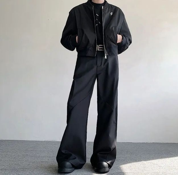 Japanese Brand Male Pants Split Pleated Diamond Shaped Loose Casual Size US 27 - 1 Thumbnail