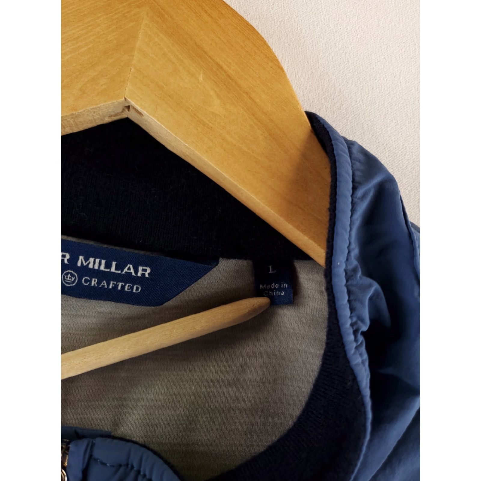 Peter Millar Peter Millar Crown Crafted Vest Full Zip Wool Collar Windbreaker Golf Performance Mens L Blue Size US L / EU 52-54 / 3 - 2 Thumbnail
