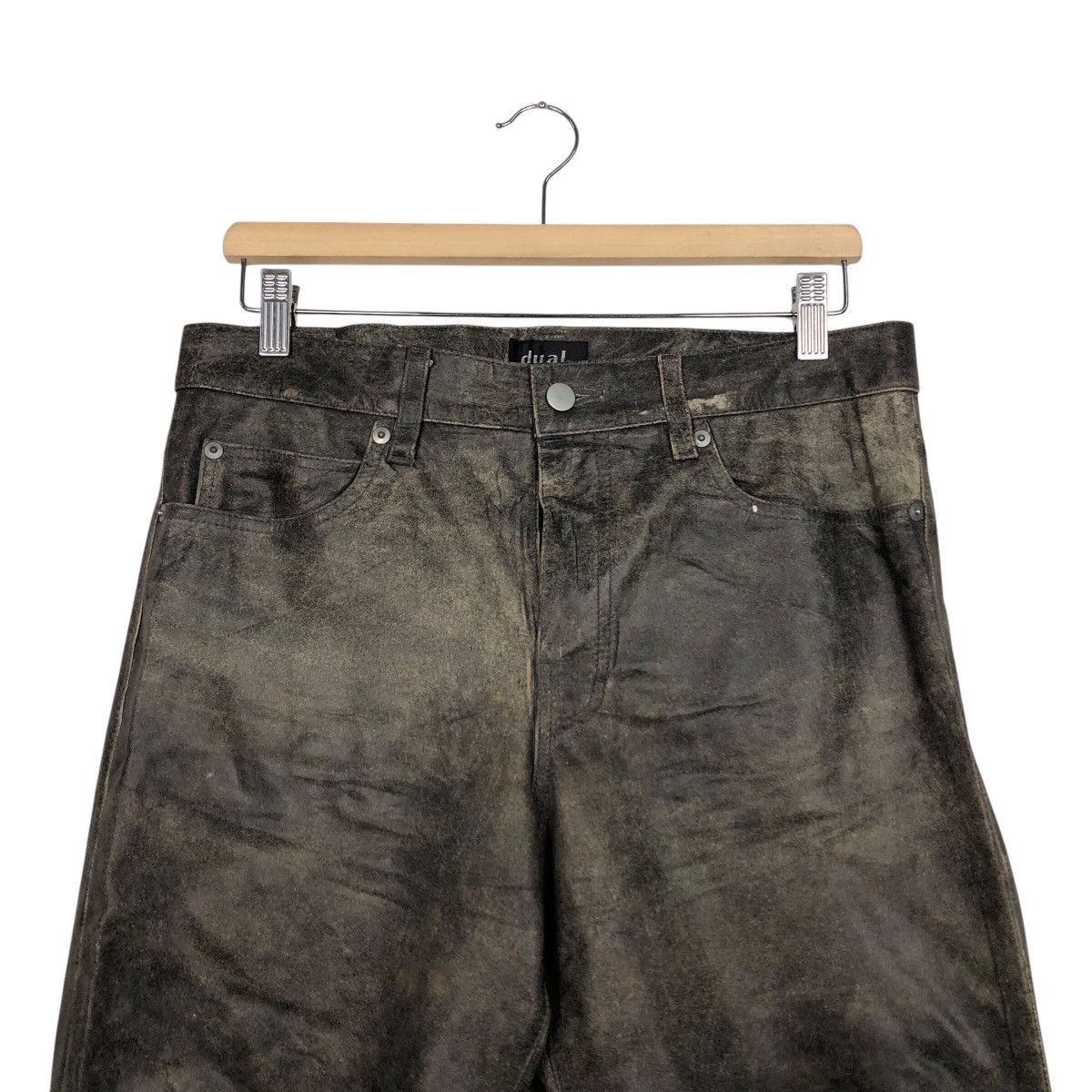 Japanese Brand 📌Vintage Biker Racing Leather Pants Dual Issey Miyake Size US 32 / EU 48 - 4 Thumbnail