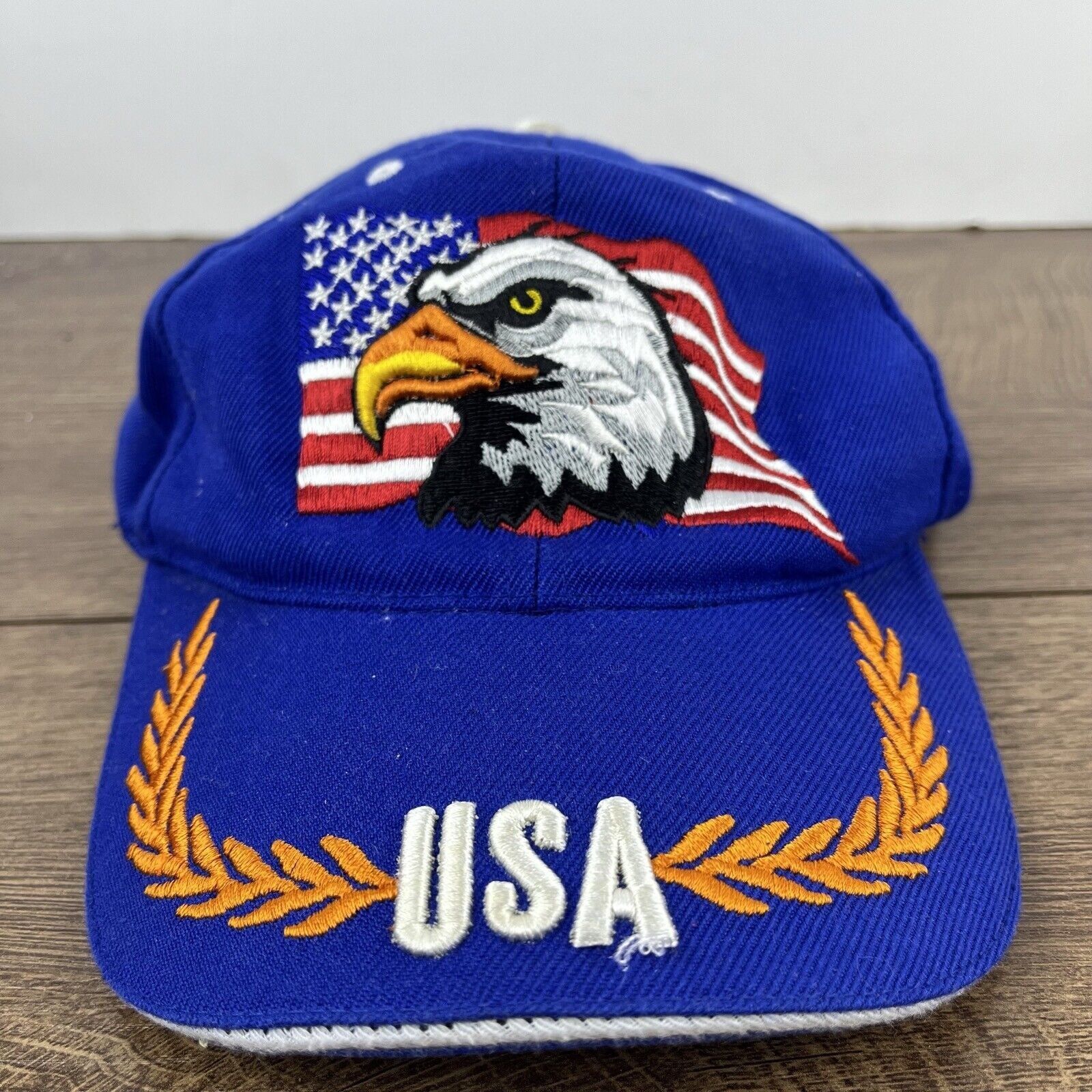 Other Bald Eagle Hat USA American Flag Hat Blue Adjustable Hat Blu Size ONE SIZE - 4 Thumbnail