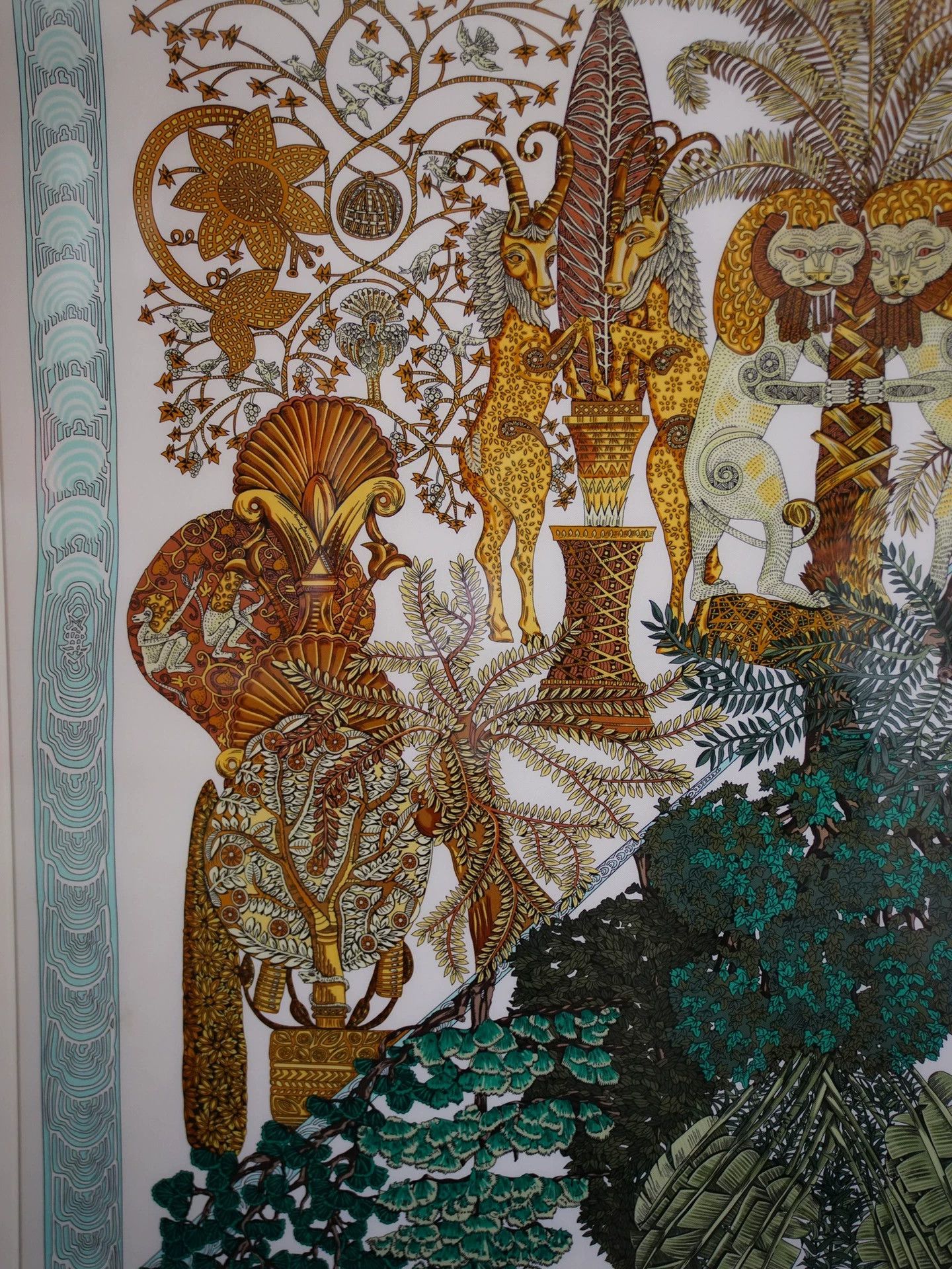 Hermes Hermes 1998 Annie Faivre Silk Scarf 'Les Légendes' Size ONE SIZE - 8 Thumbnail