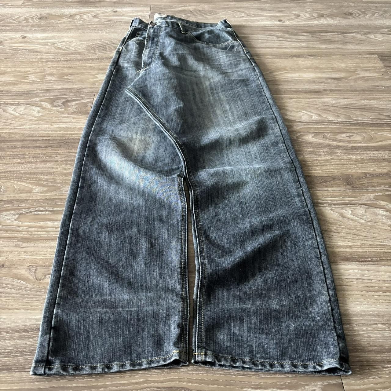 Vintage Crazy Vintage Y2K/2000s Baggy Grunge Dark Wash Skater Denim Jeans! 40x32 Size US 40 / EU 56 - 3 Thumbnail
