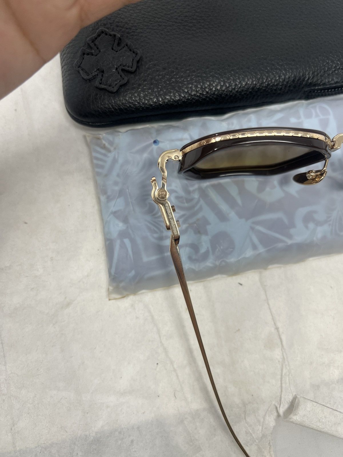 Chrome Hearts Chrome Hearts Danger Zone Sunglasses Brown Size ONE SIZE - 7 Thumbnail