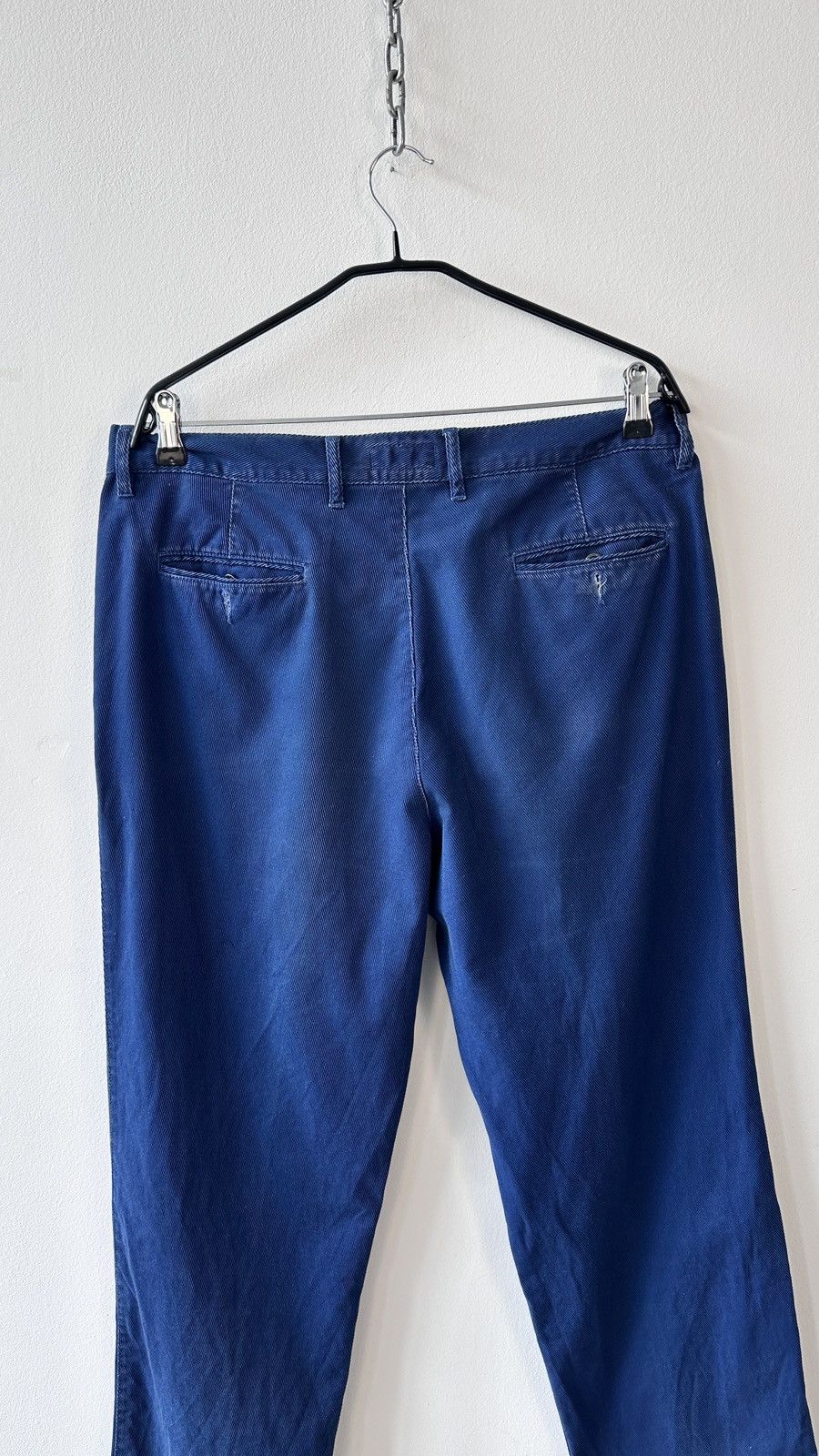 Ermenegildo Zegna Ermenegildo Zegna Navy Blue Cotton Trousers Pants Pleated Size US 36 / EU 52 - 13 Thumbnail