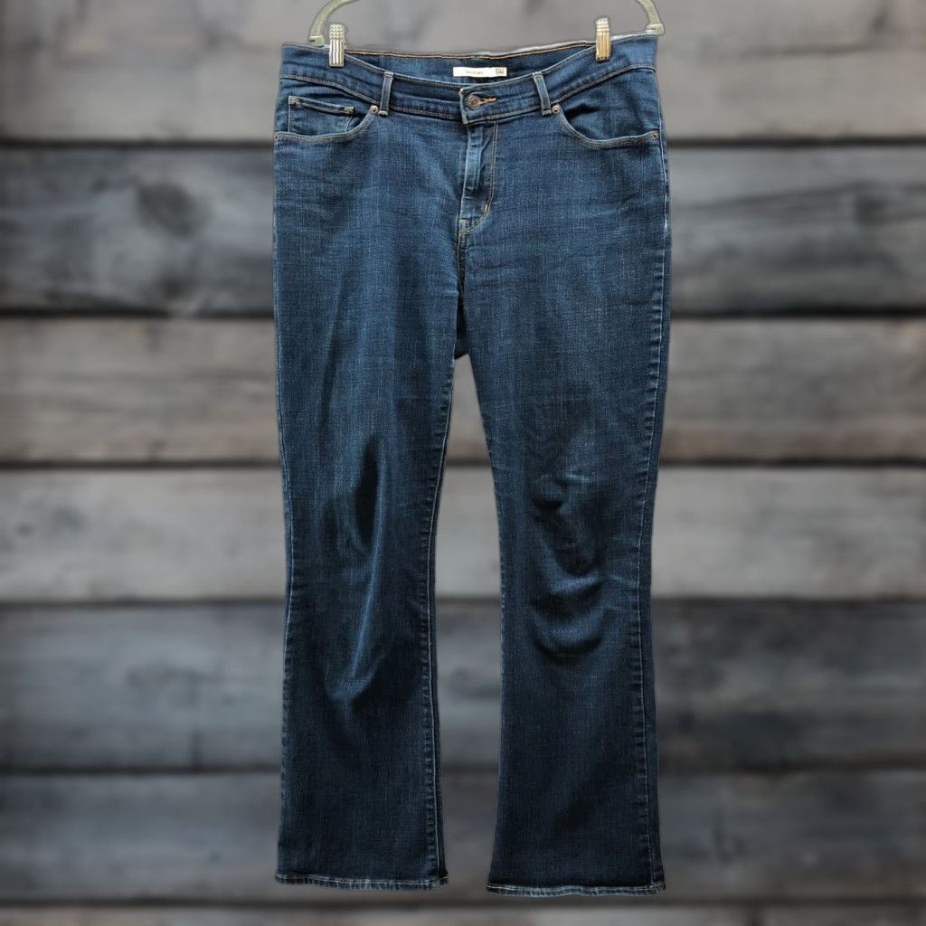Levi's Levi's Classic Bootcut Jeans Womens 32 Blue Dark Wash Mid Rise Stretch Denim 5-Pocket Inseam 31 Size 24" / US 00 / IT 34 - 1 Thumbnail