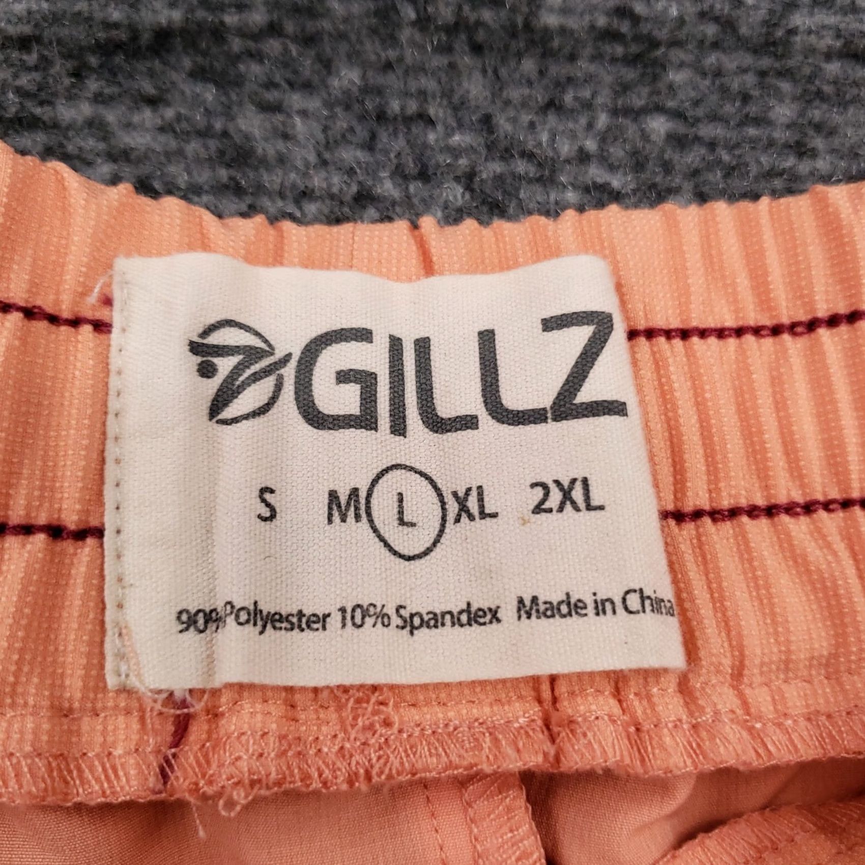 Vintage Gillz Shorts Womens L Large Orange Elastic Mid Rise Pull On Athletic Active Gym Size 36" / US 14 / IT 50 - 2 Thumbnail