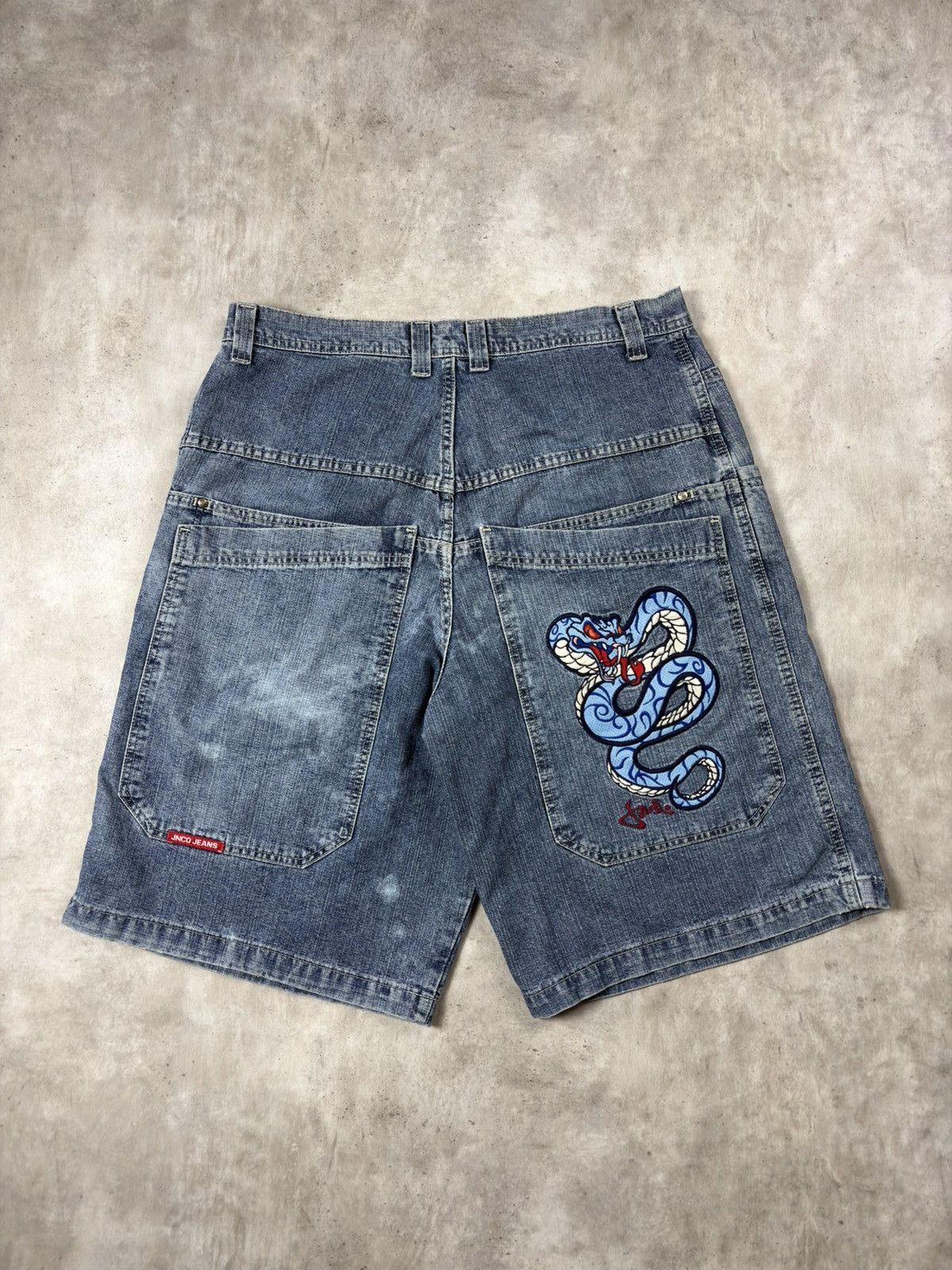 JNCO Vintage JNCO Snake Baggy Jorts — Size 38 (RARE SIZE) Size US 38 / EU 54 - 18 Thumbnail