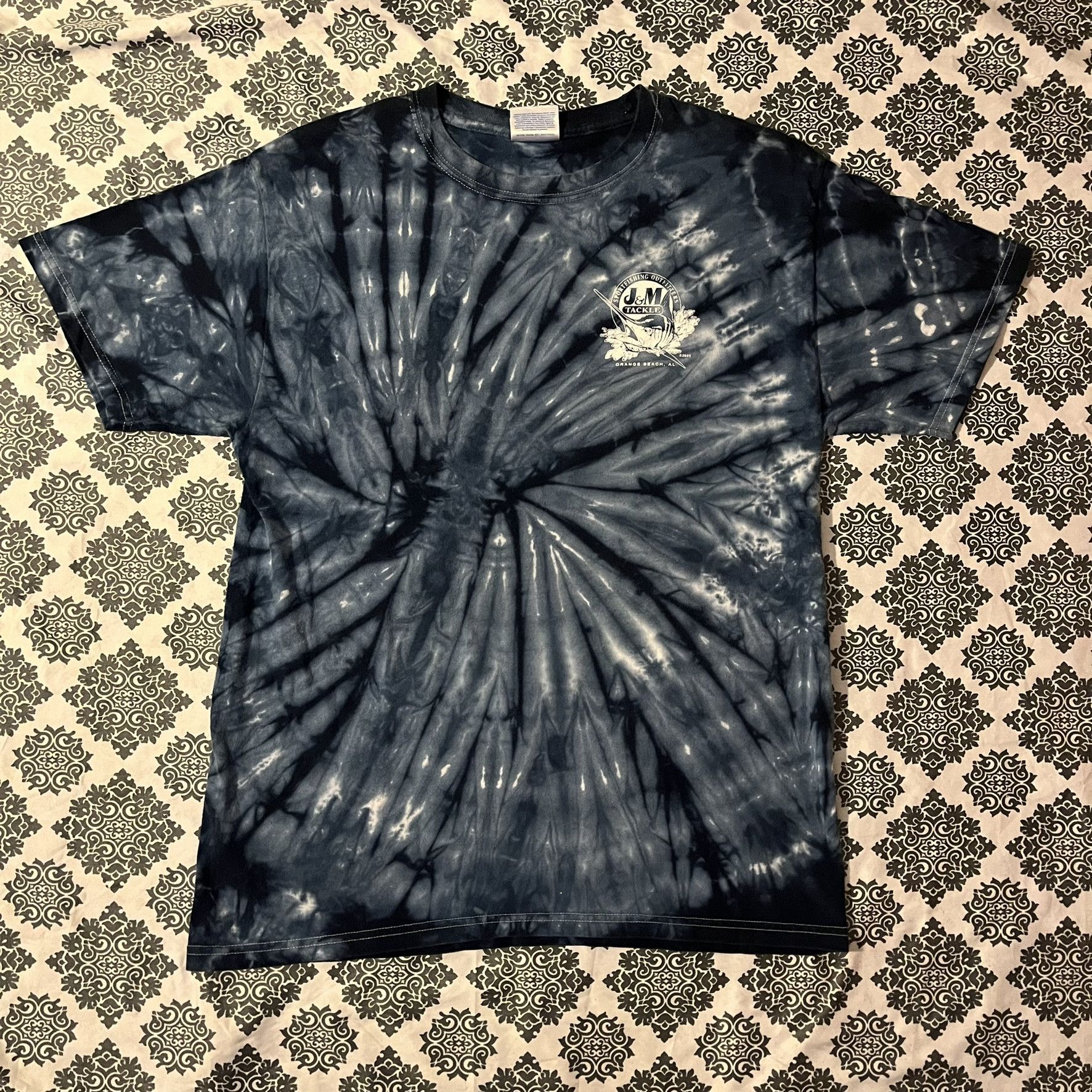 Hanes VTG 00s J&M Tackle Sportfishing Outfitters Tie Dye Tee Size US M / EU 48-50 / 2 - 2 Thumbnail