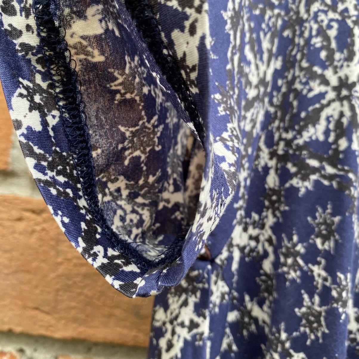 Zucca Zucca Blue Short Sleeve Printed Flare Tunic Top Size M / US 6-8 / IT 42-44 - 5 Thumbnail