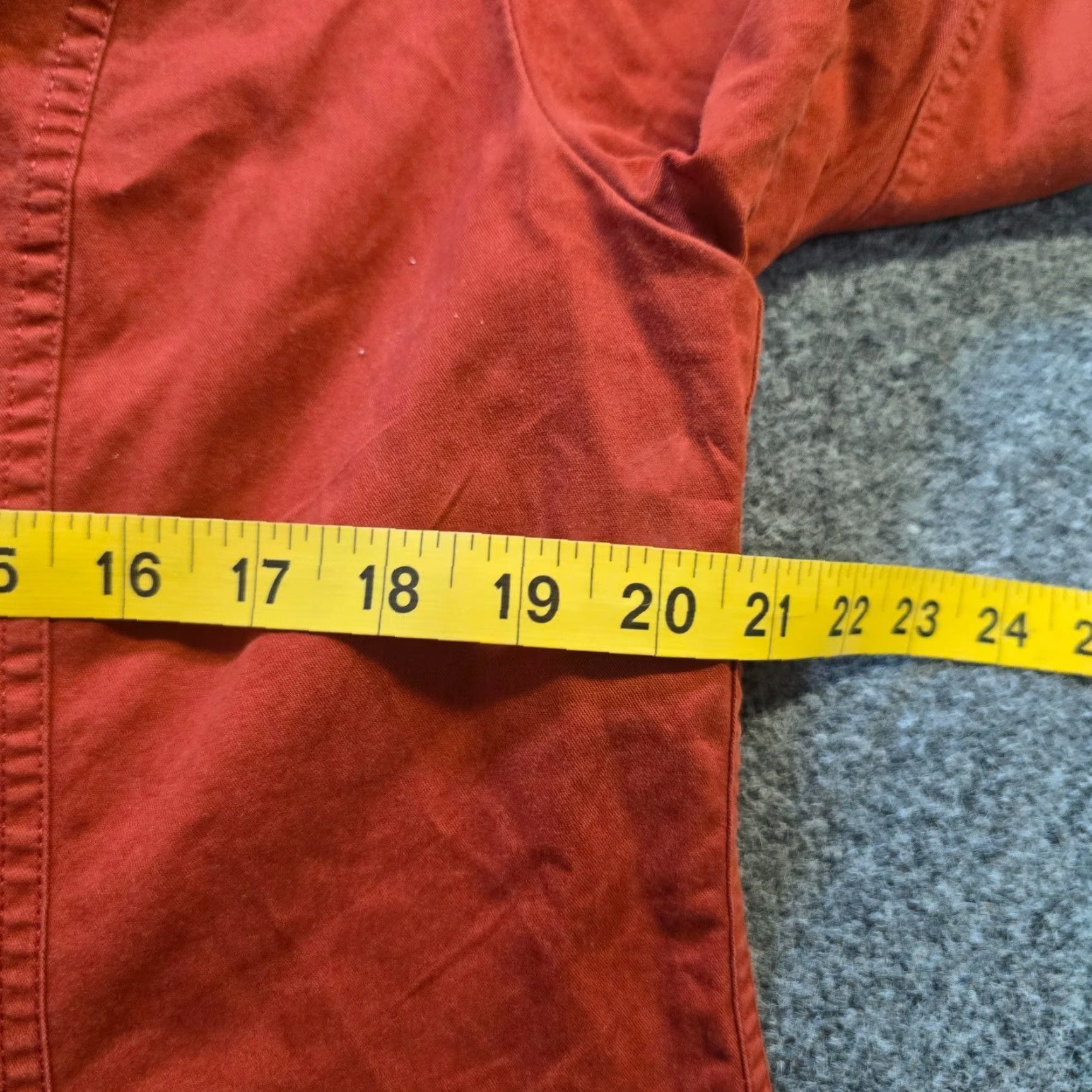 J. Jill J Jill Jacket Womens Large Orange Cotton Lightweight Pockets Button Capsule Jacket Size L / US 10 / IT 46 - 6 Thumbnail