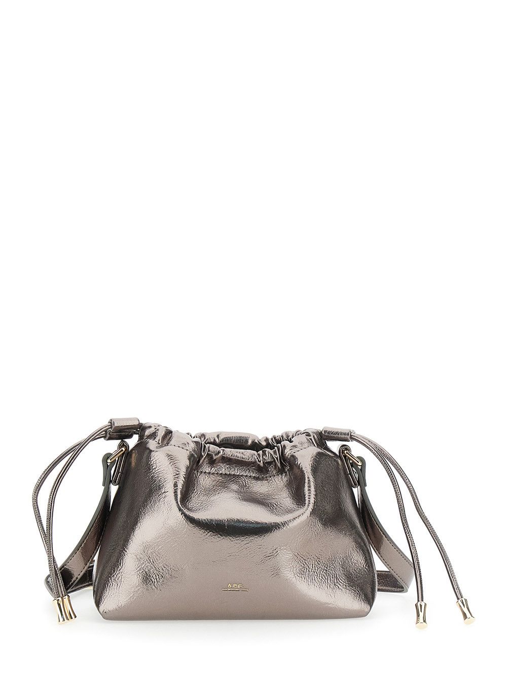 A.P.C. Metallic Shoulder Bag with Logo Lettering on the Front and Drawstring Closure in Ecoleather Woman Size ONE SIZE - 1 Thumbnail