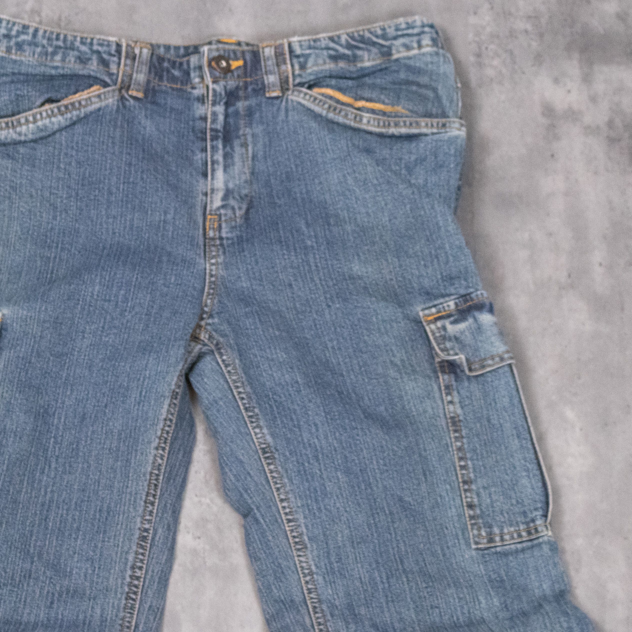 Denver Hayes × Vintage Vintage 1990's Denver Hanes Cargo Baggy Denim Pant's Size US 32 / EU 48 - 8 Thumbnail