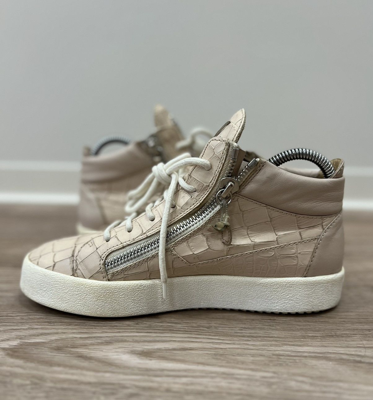 Giuseppe Zanotti Giuseppe Zanotti Leather Python High Top Sneakers Size US 9.5 / IT 39.5 - 15 Thumbnail
