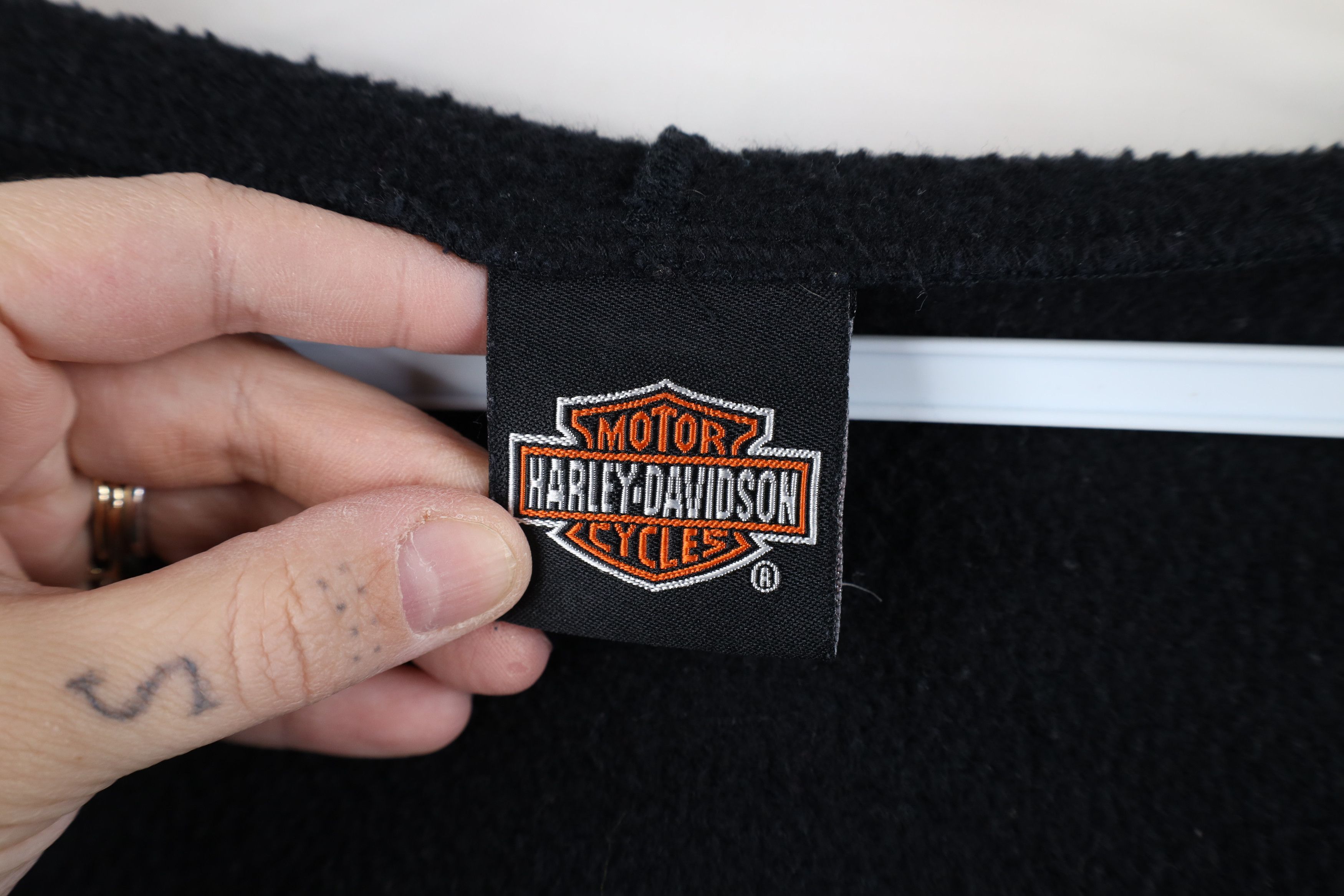 Harley Davidson Vintage Y2K Harley Davidson Spell Out Sequin Full Zip Hoodie Size XL / US 12-14 / IT 48-50 - 10 Thumbnail