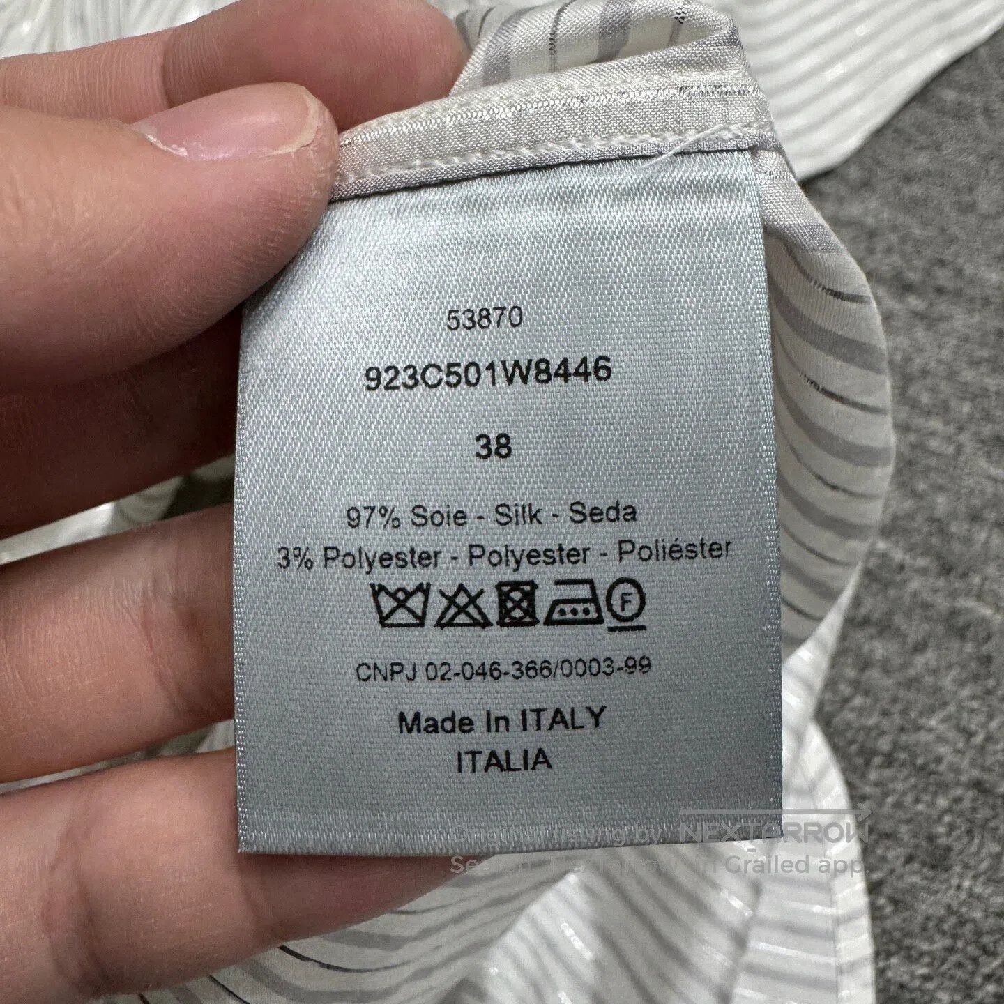 Dior Dior Silver thread silk shirt made from silkworm silk| Size XS / US 0-2 / IT 36-38 - 4 Thumbnail