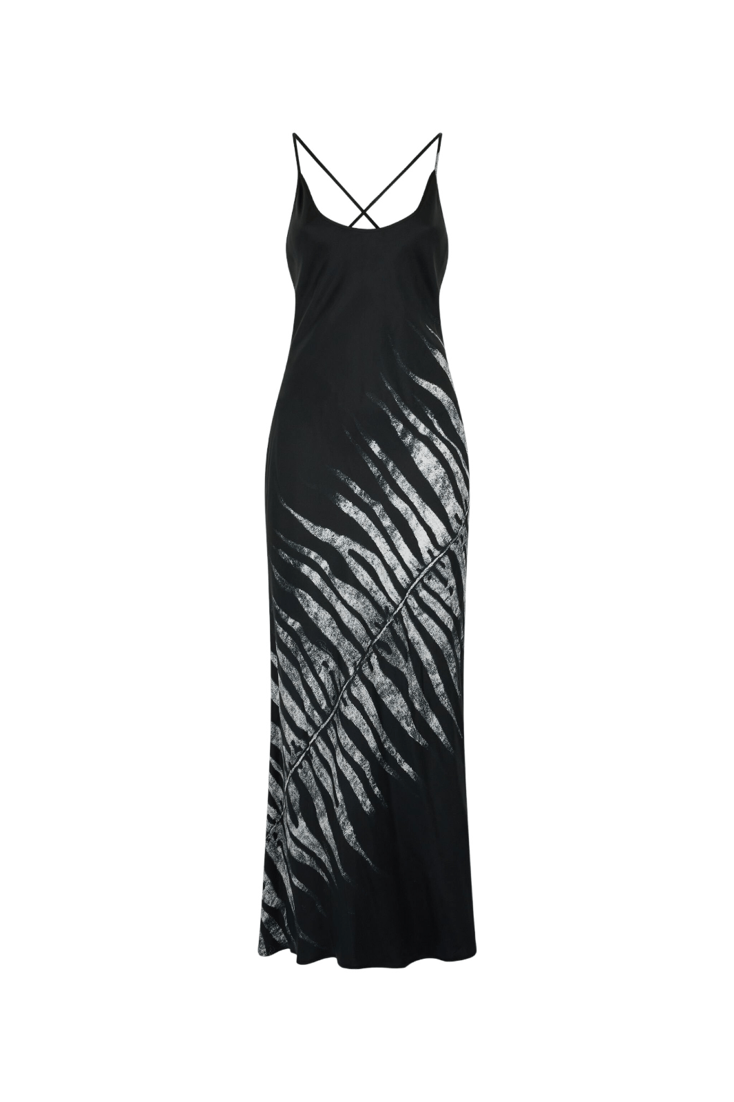 ROBERTO CAVALLI $1695 Nero/Bianco Woman Silk Dress New