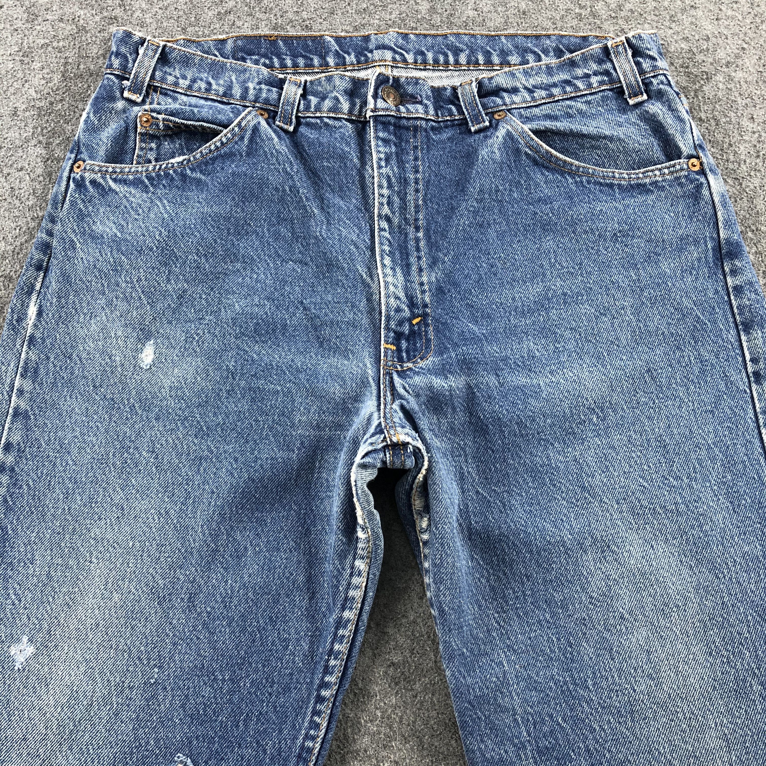 Levi's × Vintage 90s Vintage Blue Wash Levis 505 Orange Tab Jeans-JM1872 Size US 35 - 3 Thumbnail