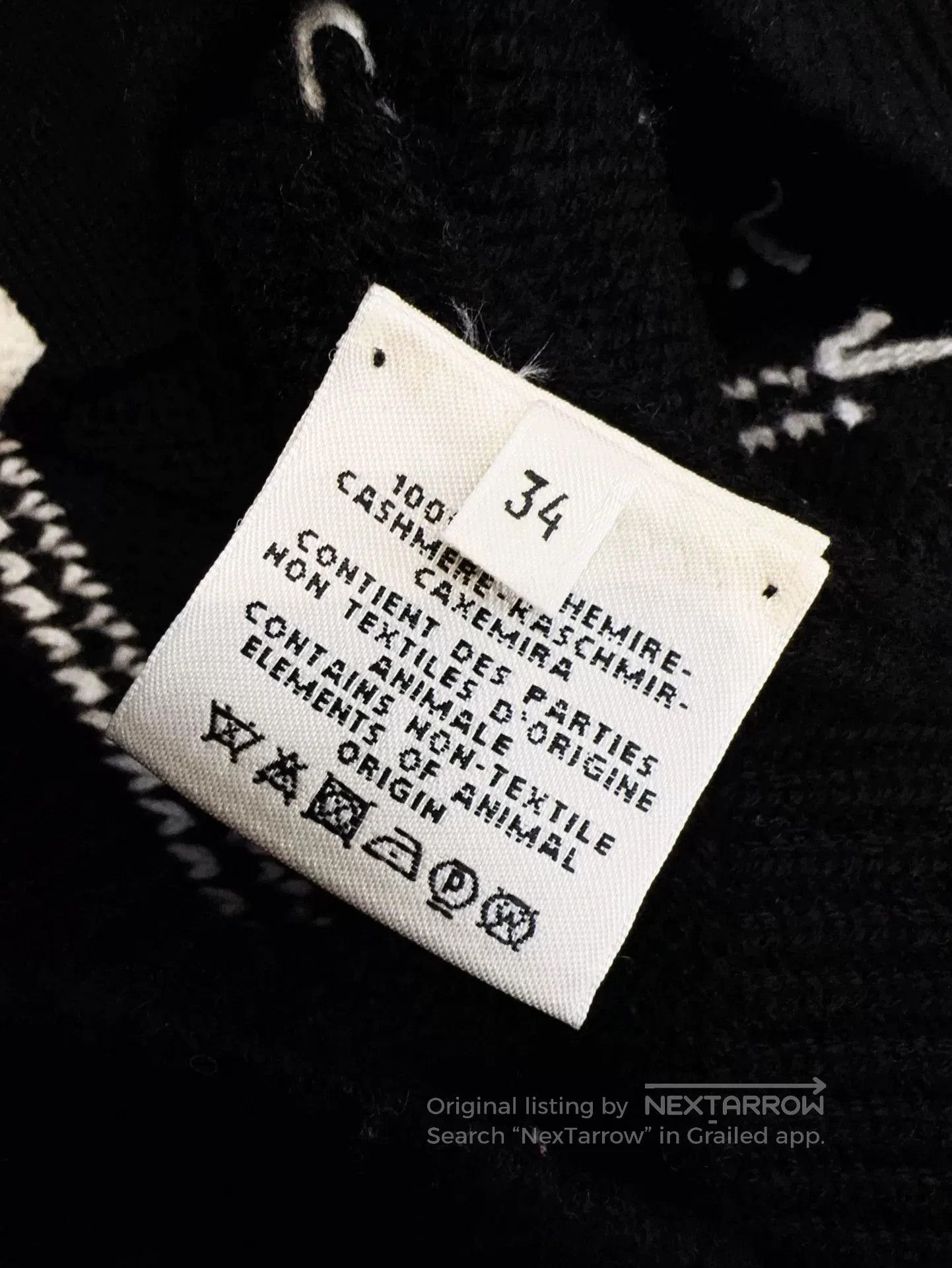 Hermes Hermes Black White Cashmere Cardigan Coat. Size US M / EU 48-50 / 2 - 7 Thumbnail