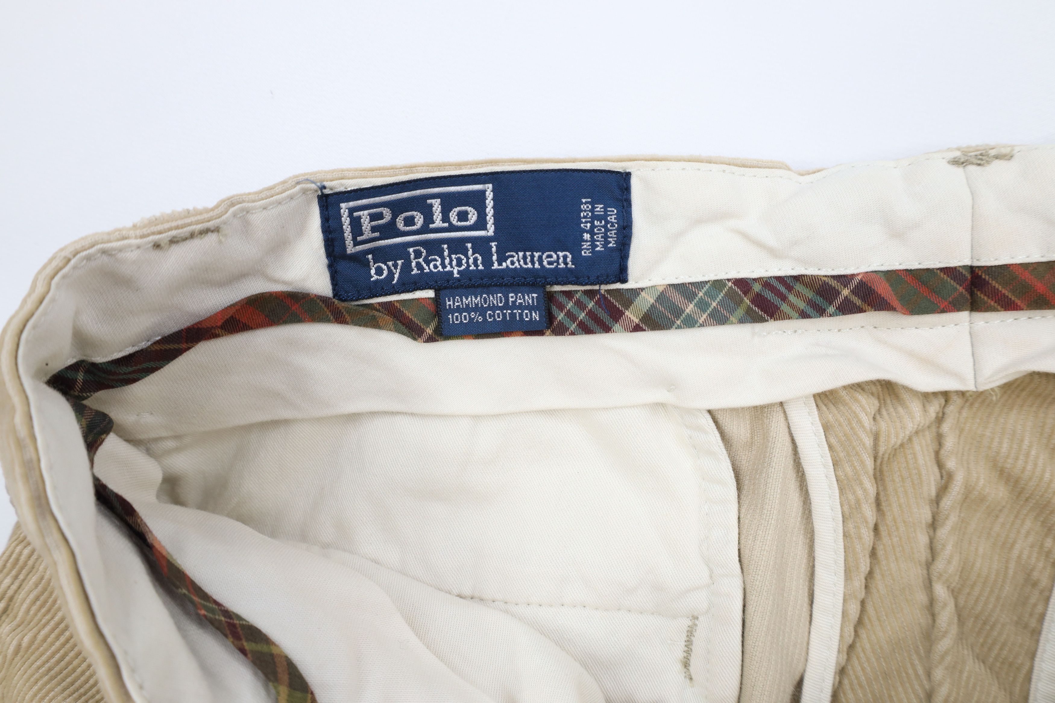 Ralph Lauren × Vintage Vintage 90s Ralph Lauren Cuffed Pleated Corduroy Pants Size US 31 - 9 Thumbnail