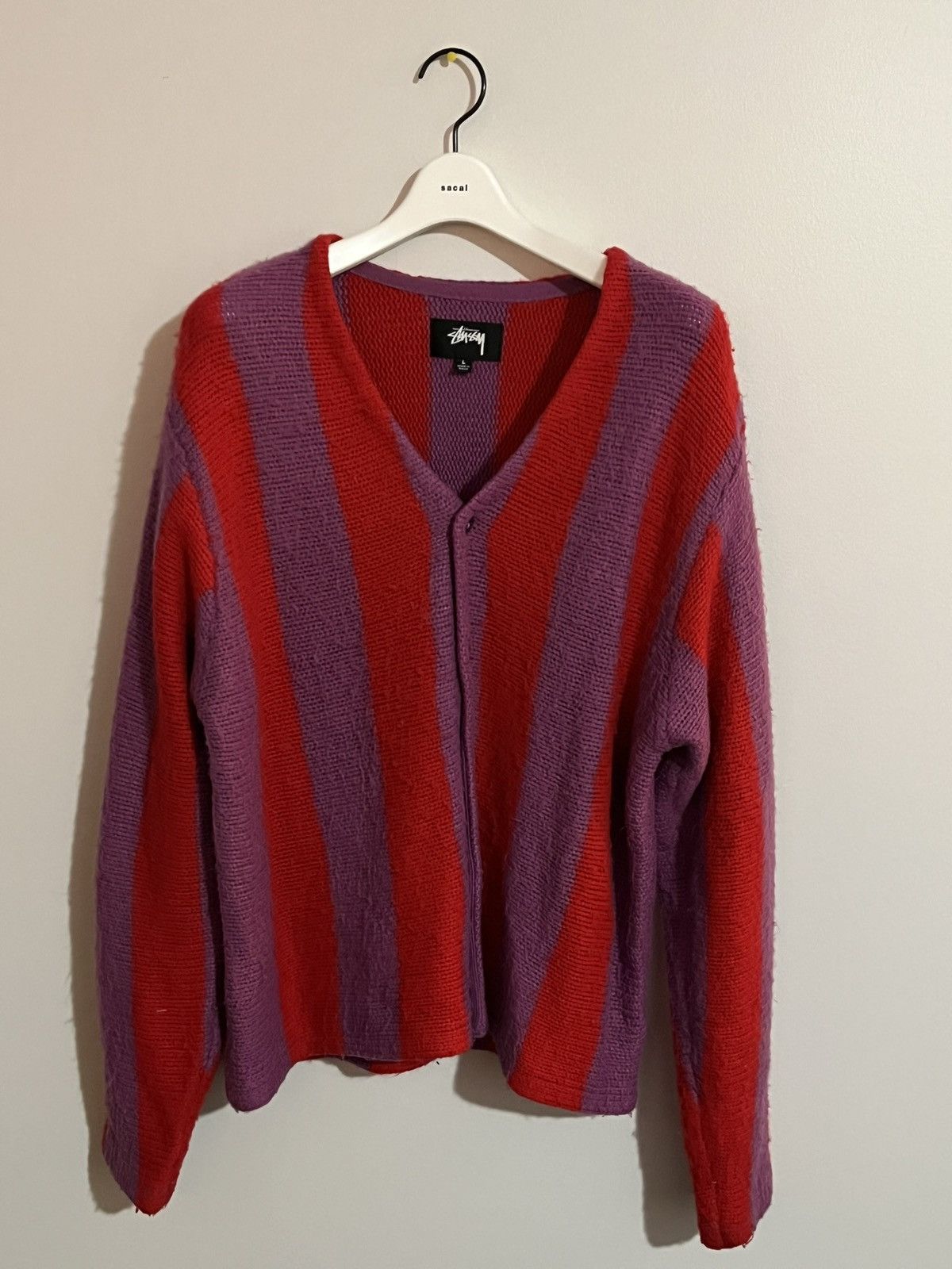 Stussy Stussy Fuzzy Cardigan Size US L / EU 52-54 / 3 - 5 Thumbnail