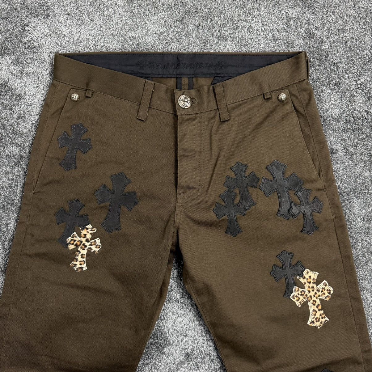 Chrome Hearts Chrome Hearts Brown Chino Cheetah Leopard Patches Size US 31 - 5 Thumbnail