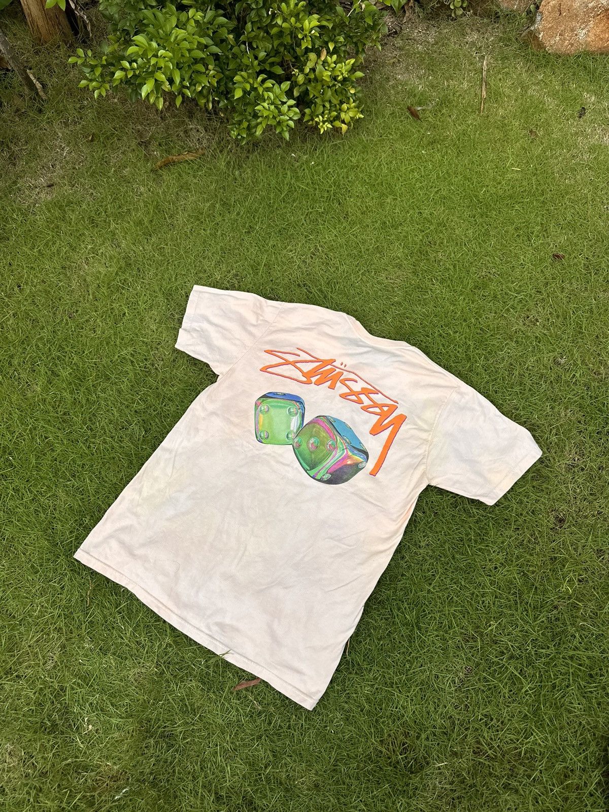 Stussy × Vintage STUSSY VINTAGE IRIDESCENT BIG LOGO STREETWEAR T-SHIRT Size US M / EU 48-50 / 2 - 4 Thumbnail