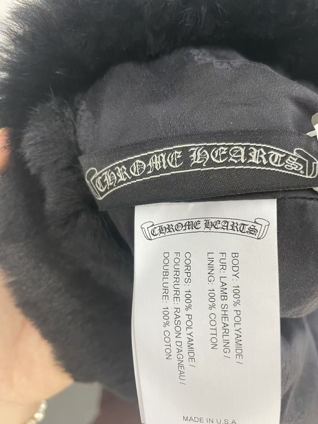 Chrome Hearts Chrome Hearts Black Trapper Hat Size ONE SIZE - 7 Thumbnail