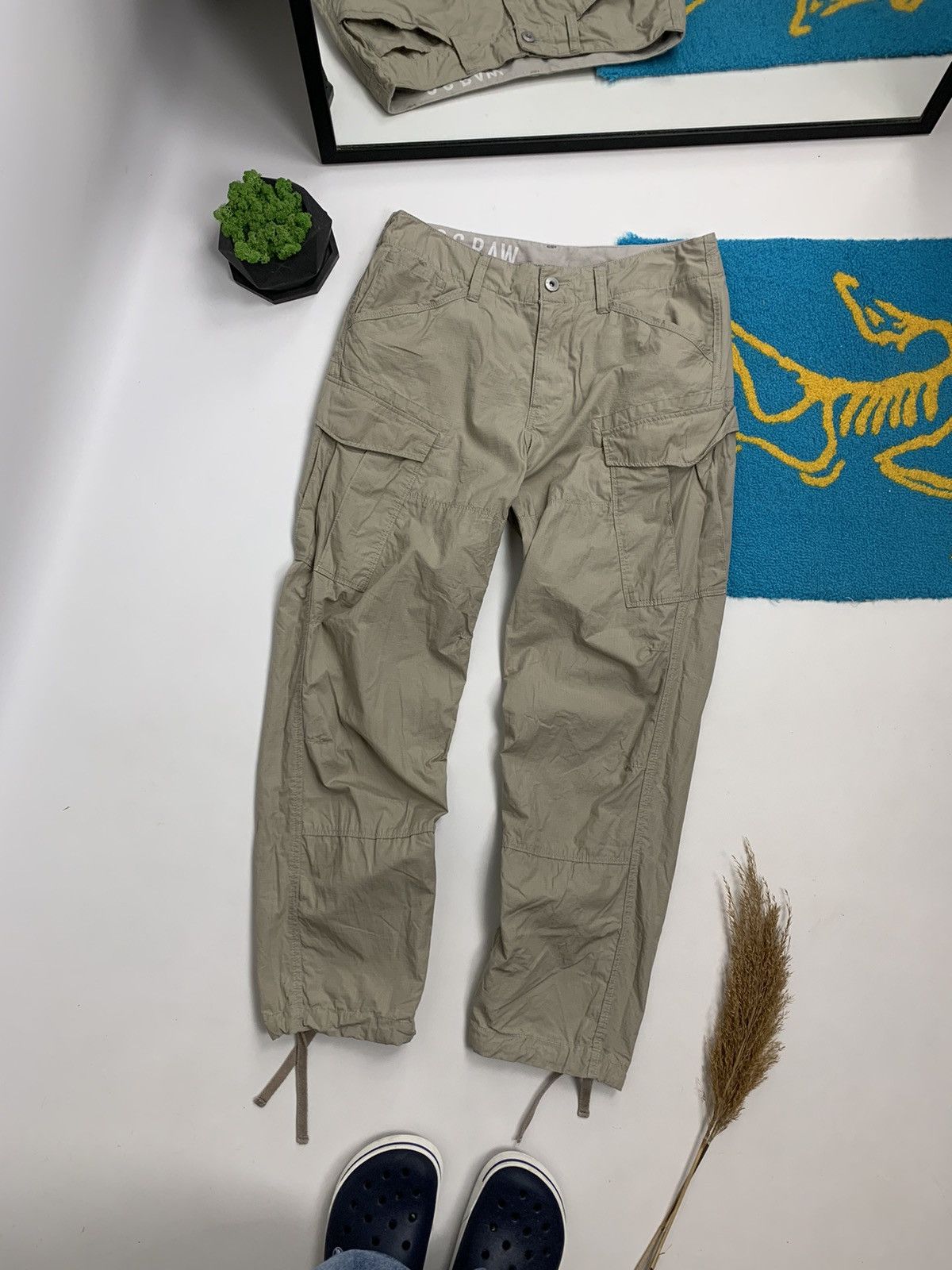 G-Star × Vintage Vintage G-Star RAW Y2K Baggy Cargo Pant Size US 32 / EU 48 - 2 Thumbnail