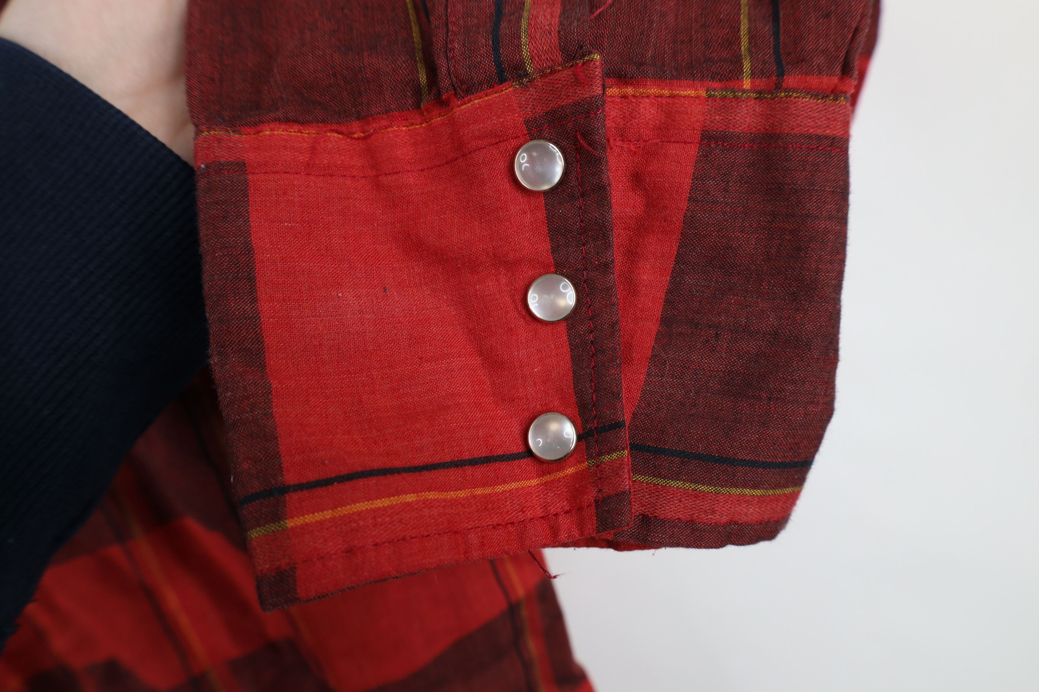Vintage Vintage 70s Rockabilly Western Cowboy Snap Button Shirt Size US L / EU 52-54 / 3 - 5 Thumbnail