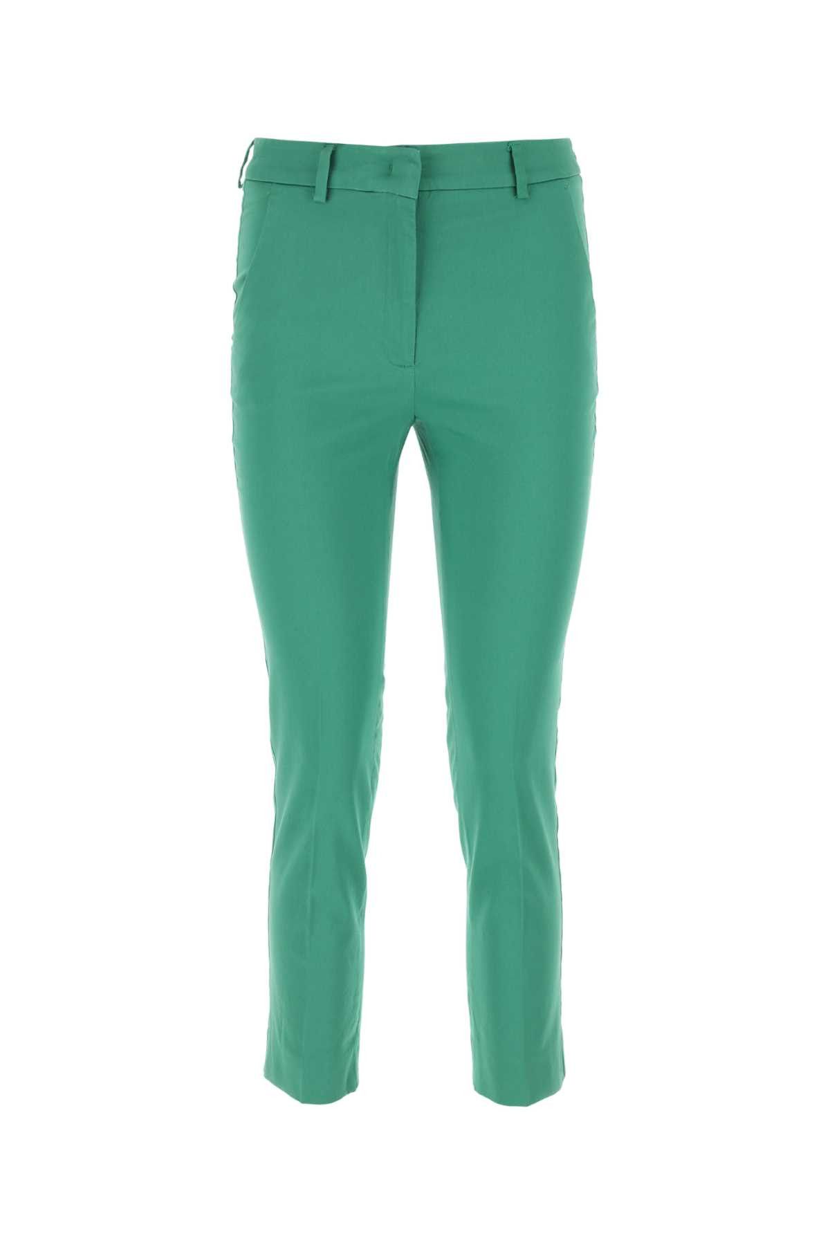 image of Weekend Max Mara Green Stretch Cotton Gineceo Pant, Women's (Size 32)