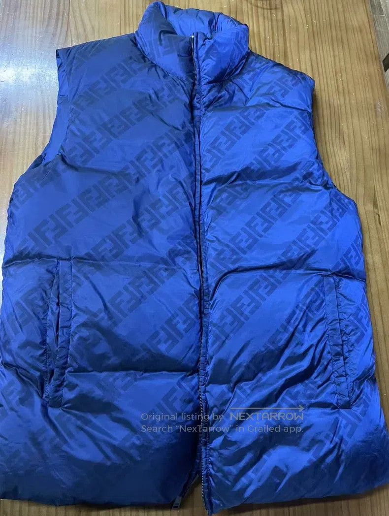 Fendi Fendi Striped full-print reversible down vest Size US L / EU 52-54 / 3 - 1 Thumbnail