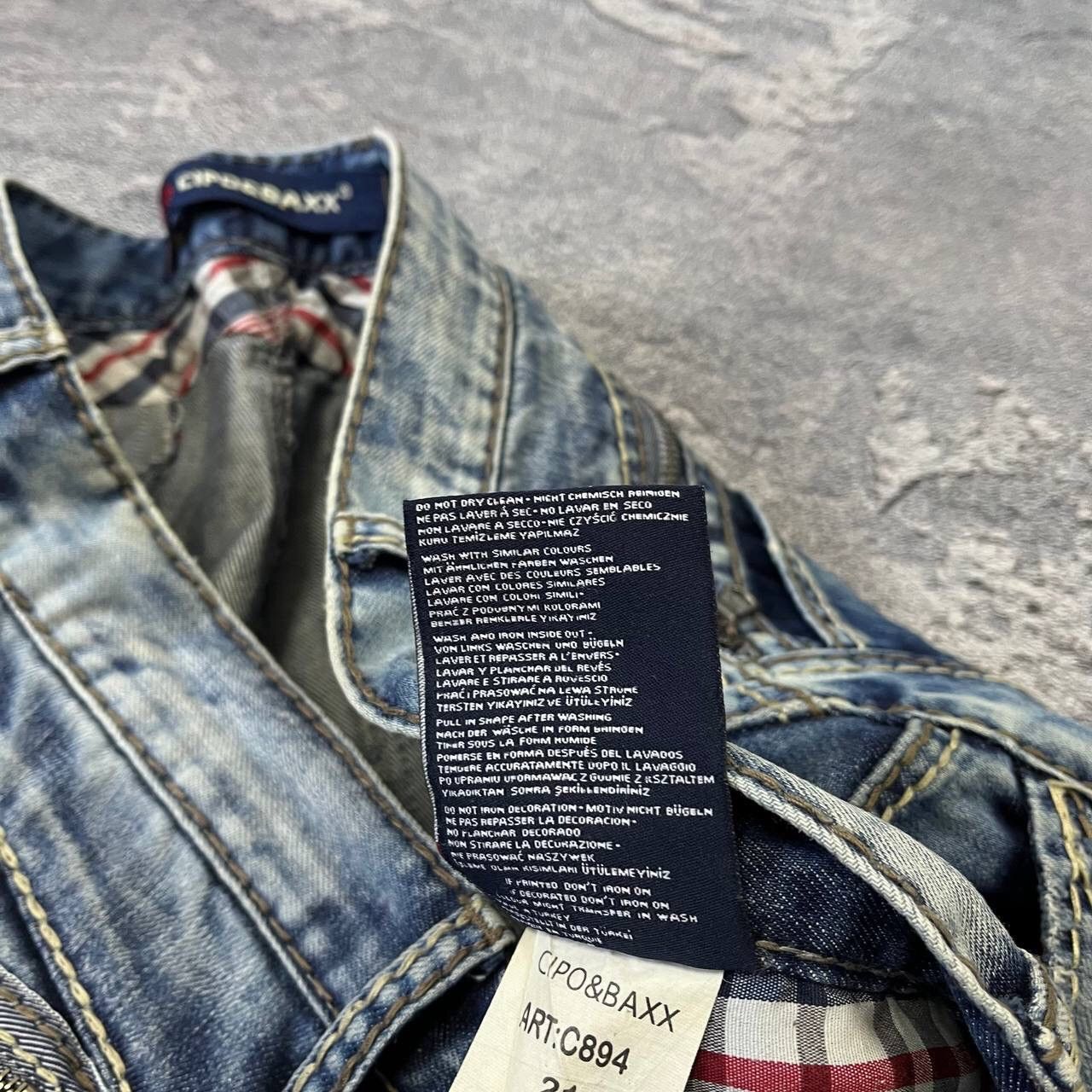 Vintage CIPO BAXX Vintage Mens Rapper Distressed Light Blue Y2K Size US 34 / EU 50 - 10 Thumbnail