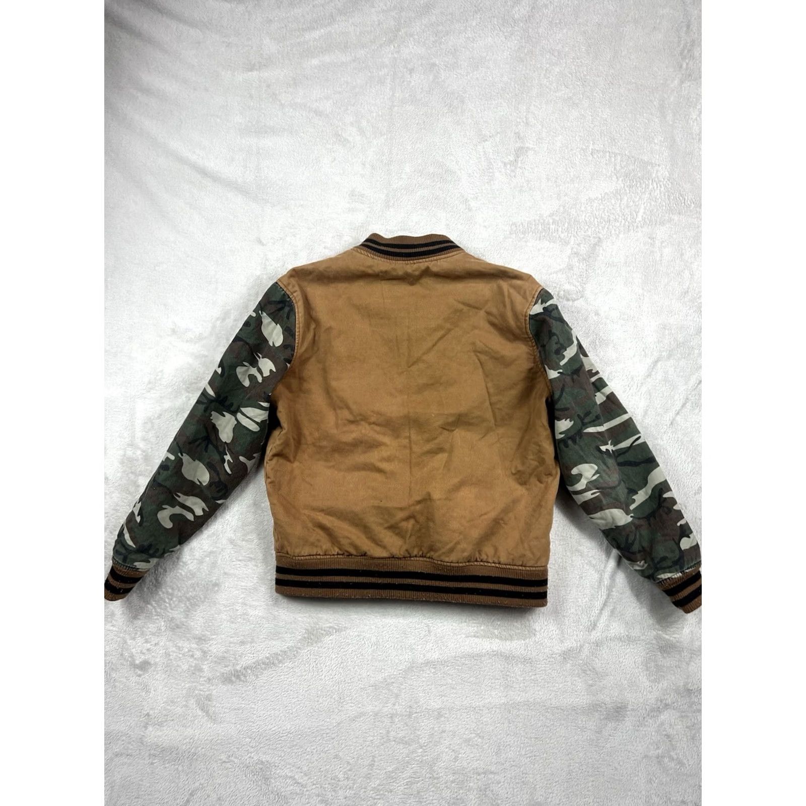 Ecko Unltd. Ecko Unltd Bomber Jacket Mens Camo/Beige/Black Embroidered Rhino Logo Size L Size US L / EU 52-54 / 3 - 2 Thumbnail