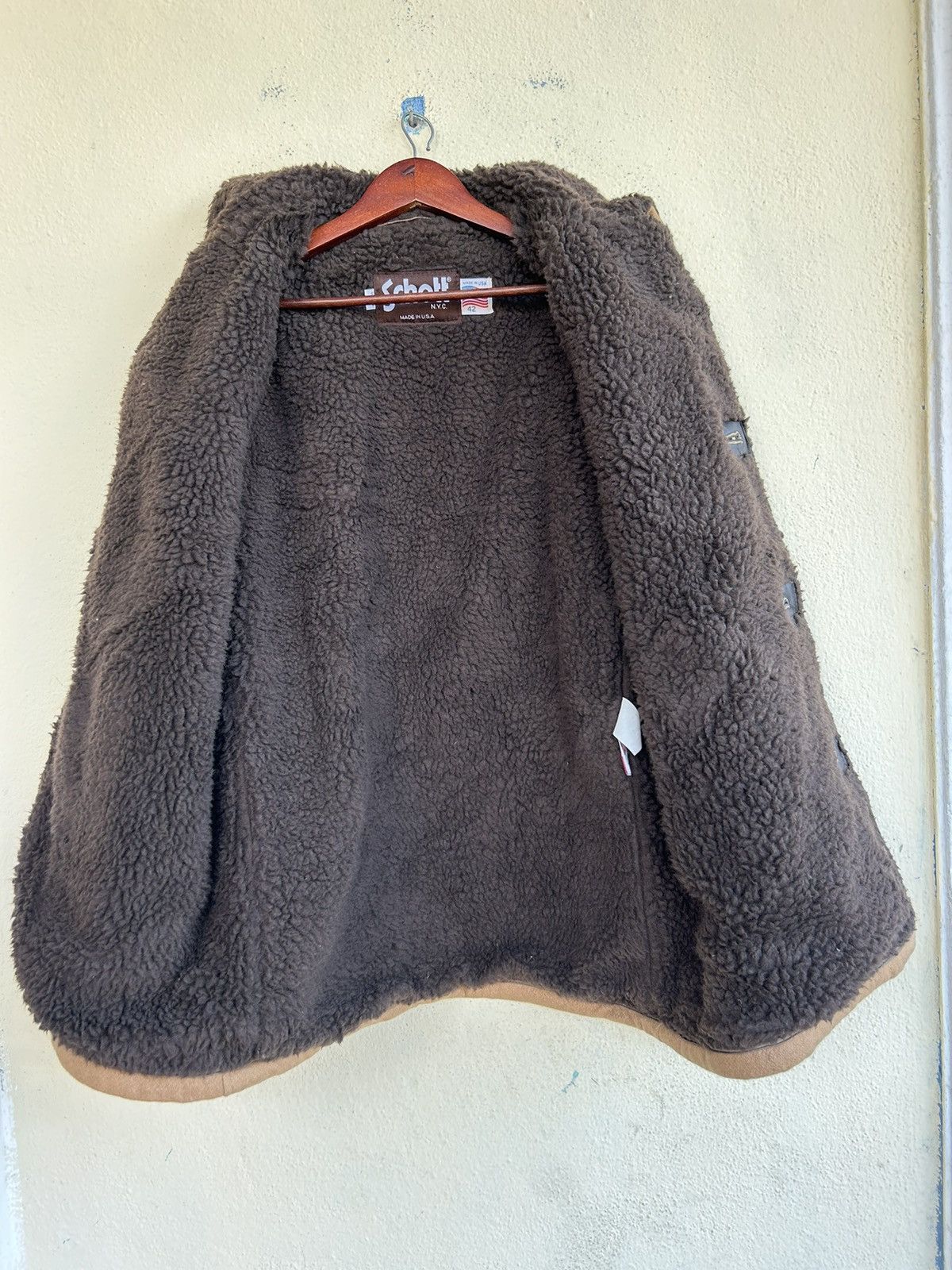 Schott × Vintage Schott NYC Wool Sherpa Jacket Size US L / EU 52-54 / 3 - 3 Thumbnail
