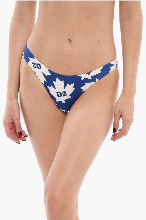 Dsquared2 og1mm0624 Size: 40 / Logo Bikini Bottom in Blue/White Size ONE SIZE - 1 Thumbnail