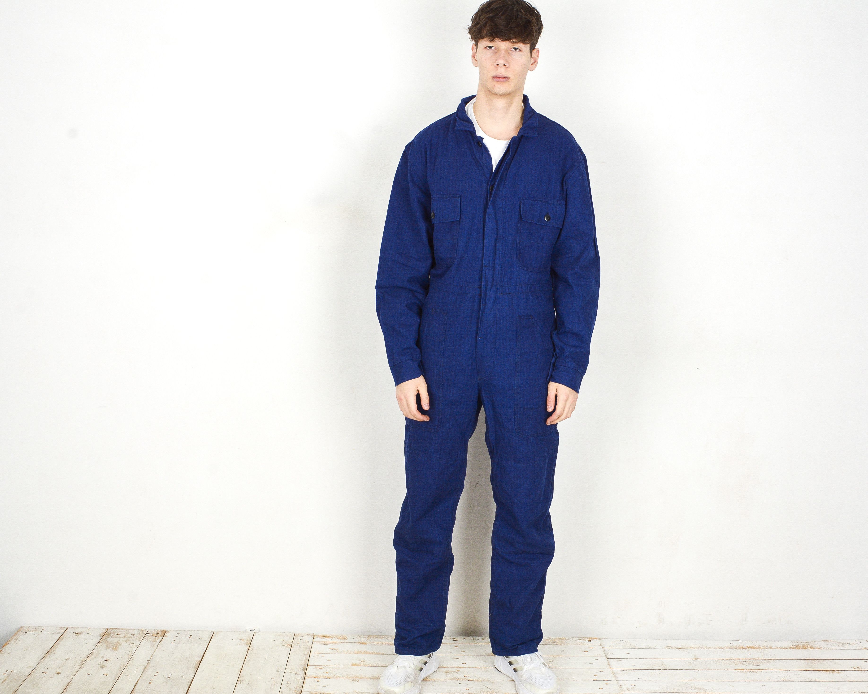 Vintage Adina Sanfor 1980's L Worker Boilersuit Jumpsuit Overalls Size US 36 / EU 52 - 1 Thumbnail