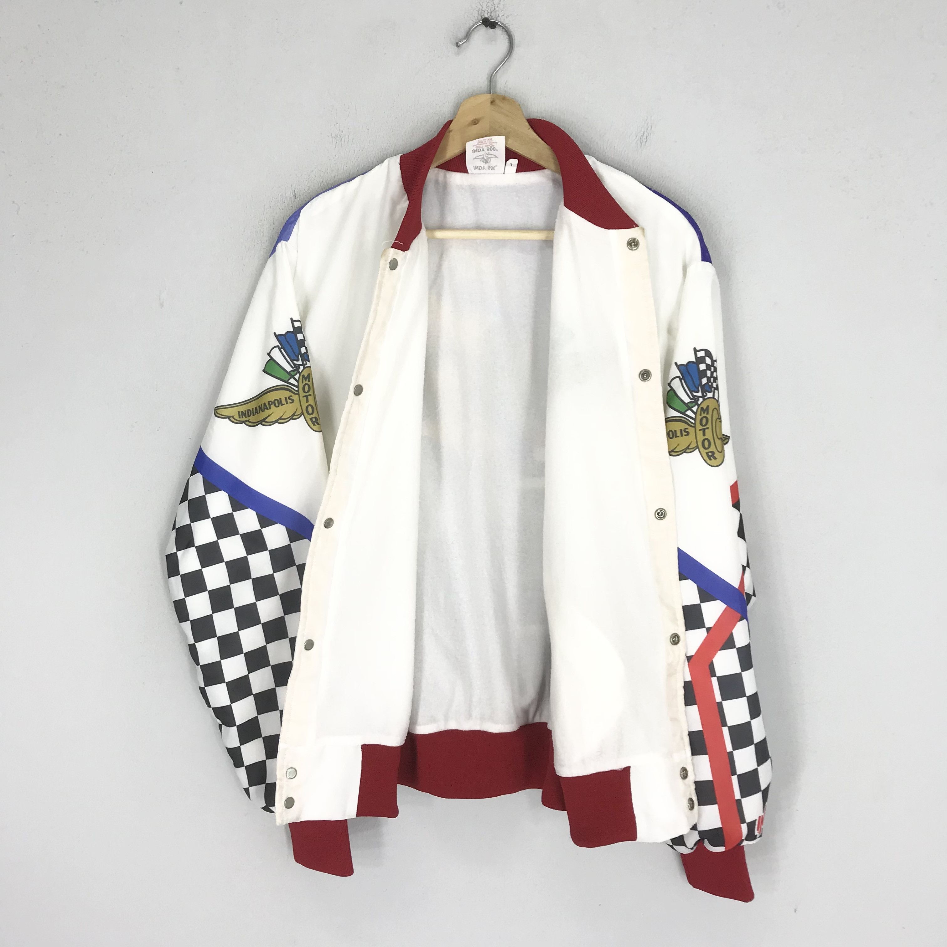 Vintage Vintage 90's Indianapolis Motor Speedway Varsity Jacket Size US L / EU 52-54 / 3 - 3 Thumbnail
