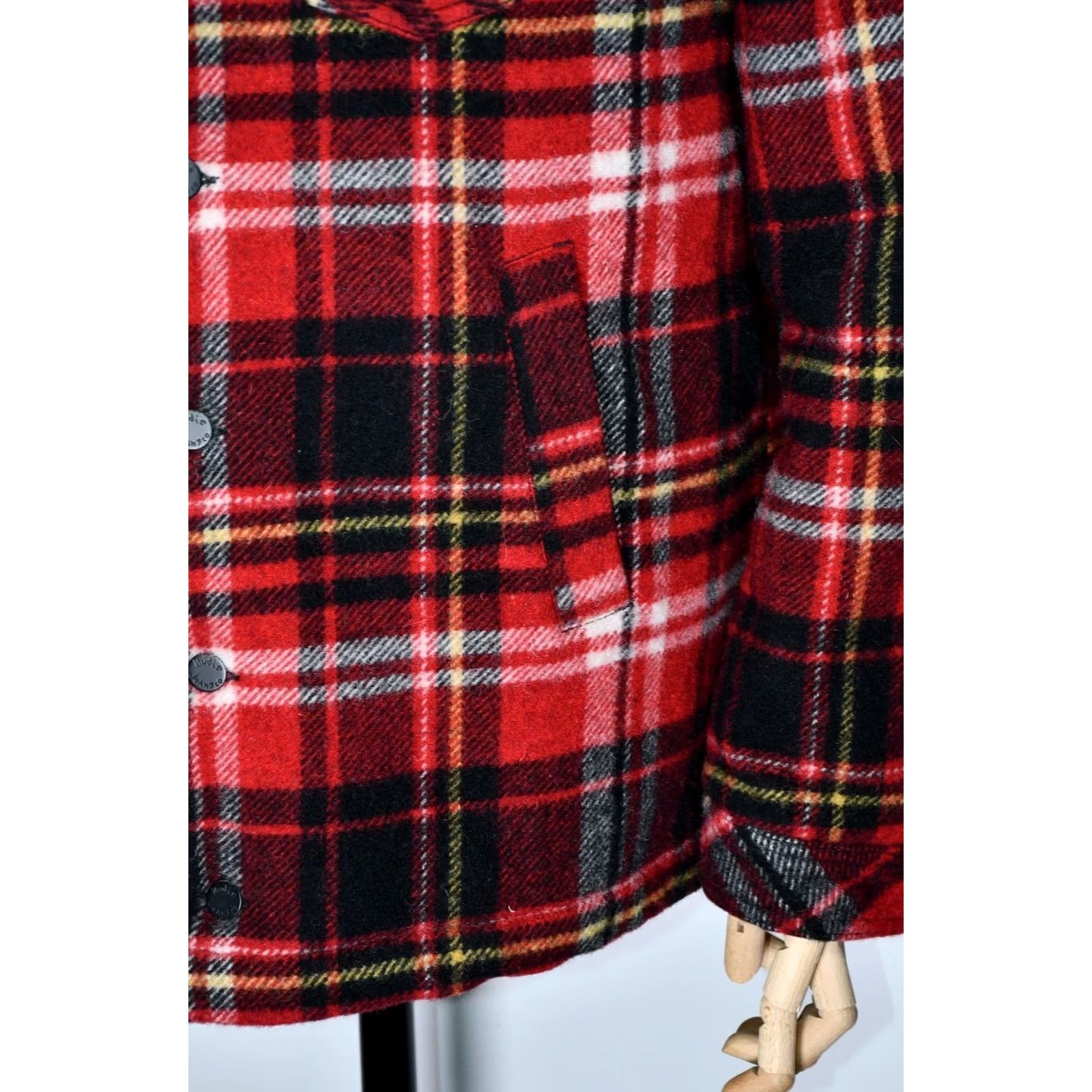 Nudie Jeans Nudie Jeans Lenny Plaid Jacket Wool Sherpa Lined Men's Size L Red Jacket Size US 33 - 6 Thumbnail