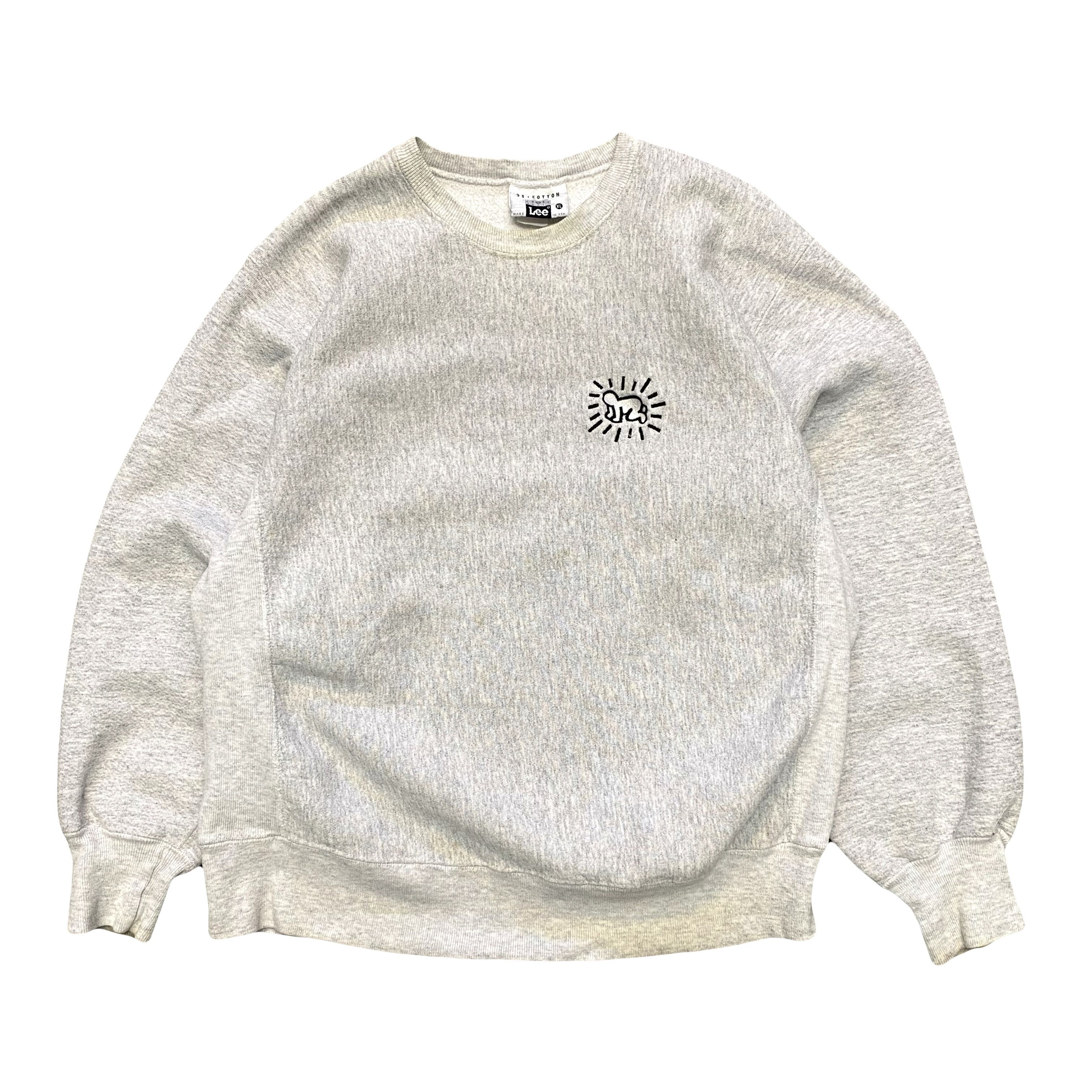 Keith Haring × Vintage VTG Keith Haring Radiant Baby Reverse Weave Sweatshirt Size US XL / EU 56 / 4 - 1 Thumbnail