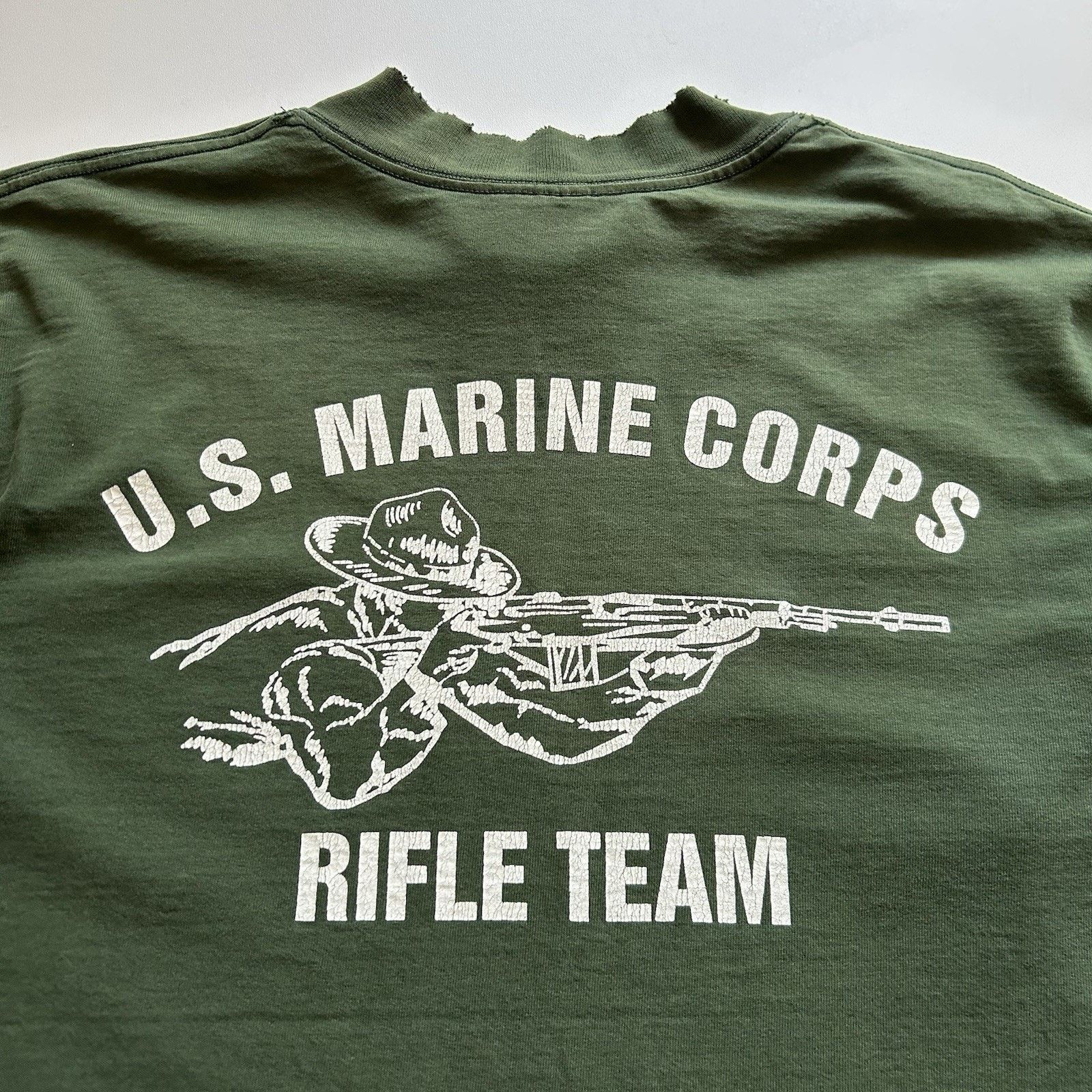 Gildan × Vintage Vintage US Marine Shirt Long Sleeve Large Rifle Team Gun Art Size US L / EU 52-54 / 3 - 5 Thumbnail