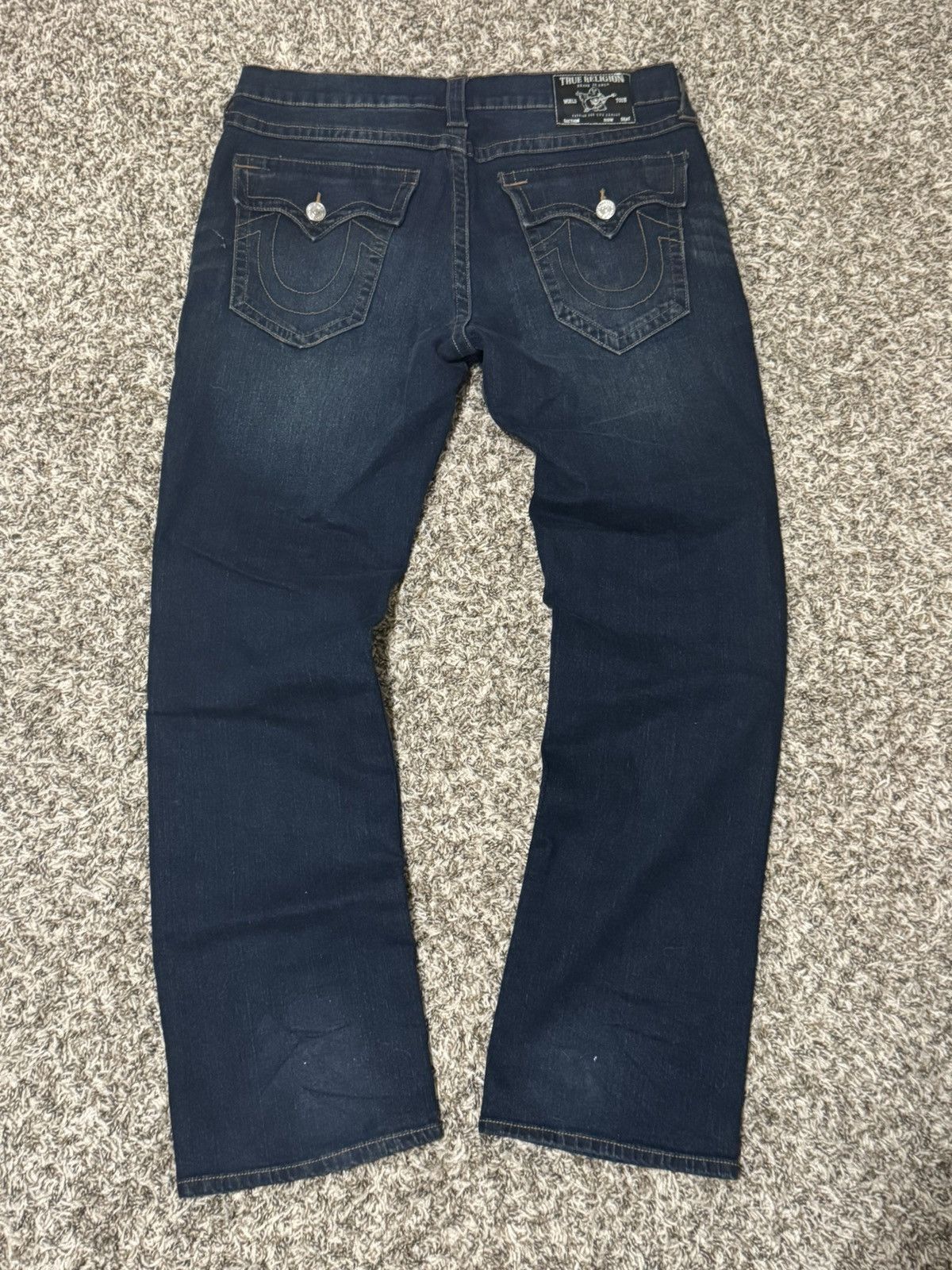 True Religion True Religion Ricky Relaxed Fit Dark Wash Jeans y2k stitch Size US 36 / EU 52 - 2 Thumbnail