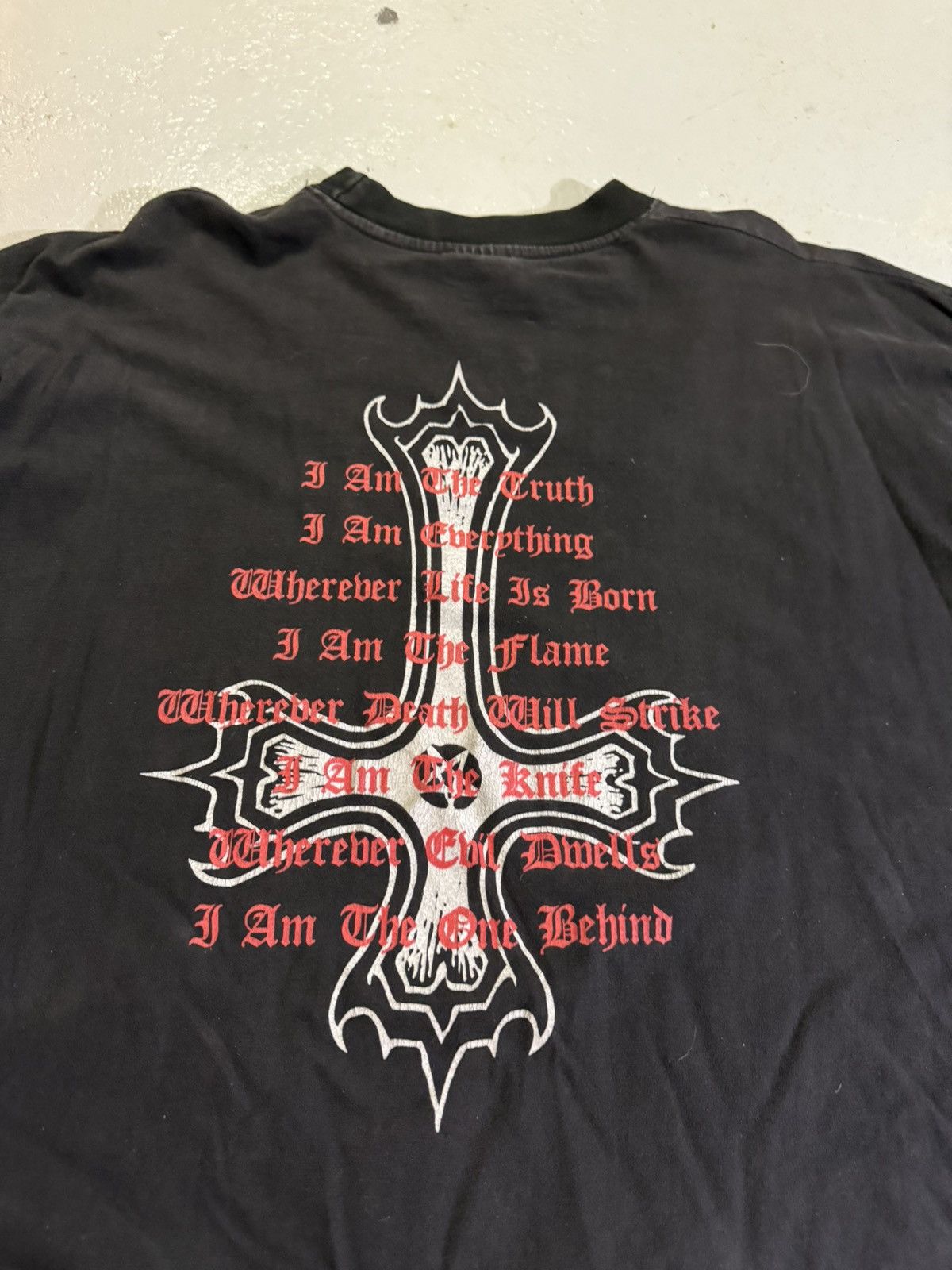 Vintage Vintage 90s Dark Funeral Black Metal Tshirt Size US XL / EU 56 / 4 - 4 Thumbnail