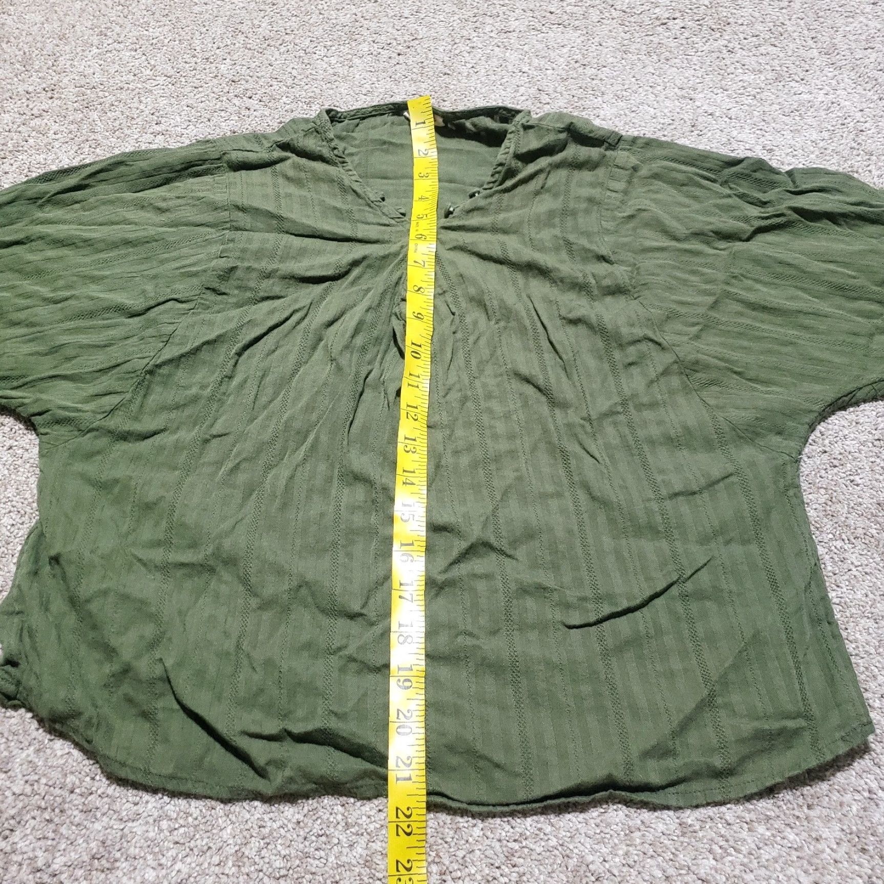 Vintage a.n.a Shirt XS Women Green Solid 3/4 Sleeve Round Neck Adult Womens XS Green Shirt Classic All Seasons Size XS / US 0-2 / IT 36-38 - 6 Thumbnail