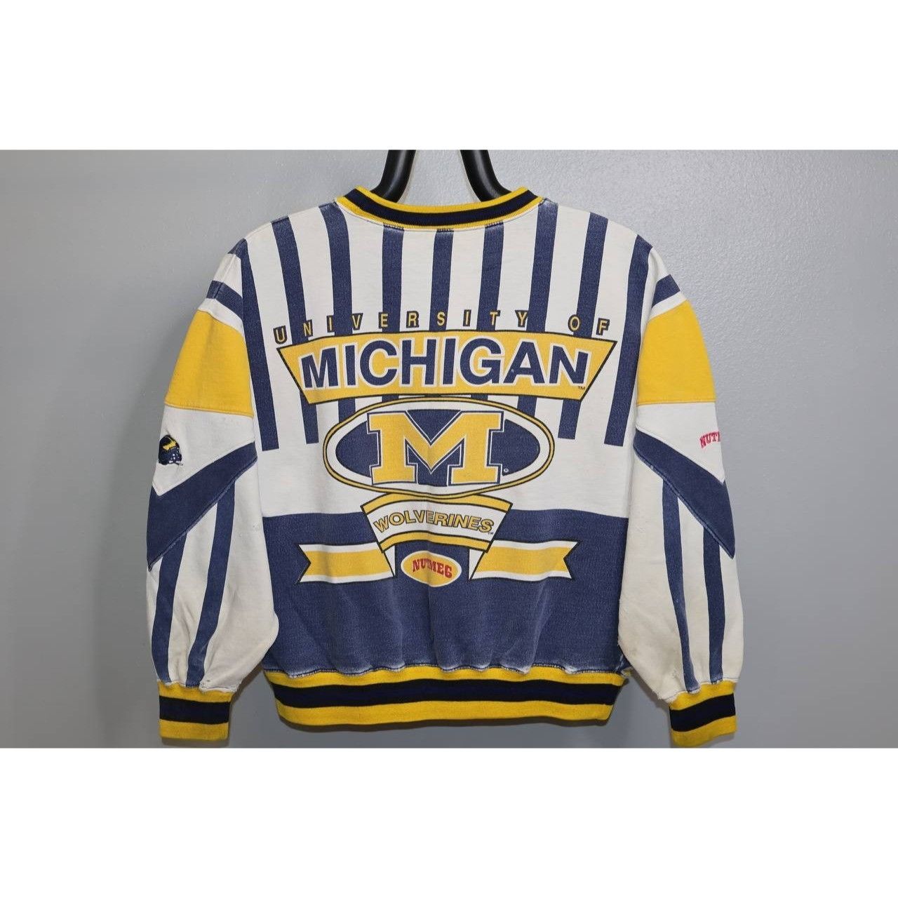 Nutmeg Vtg 90s Nutmeg Mills Michigan Wolverines Sweatshirt L Size US L / EU 52-54 / 3 - 3 Thumbnail