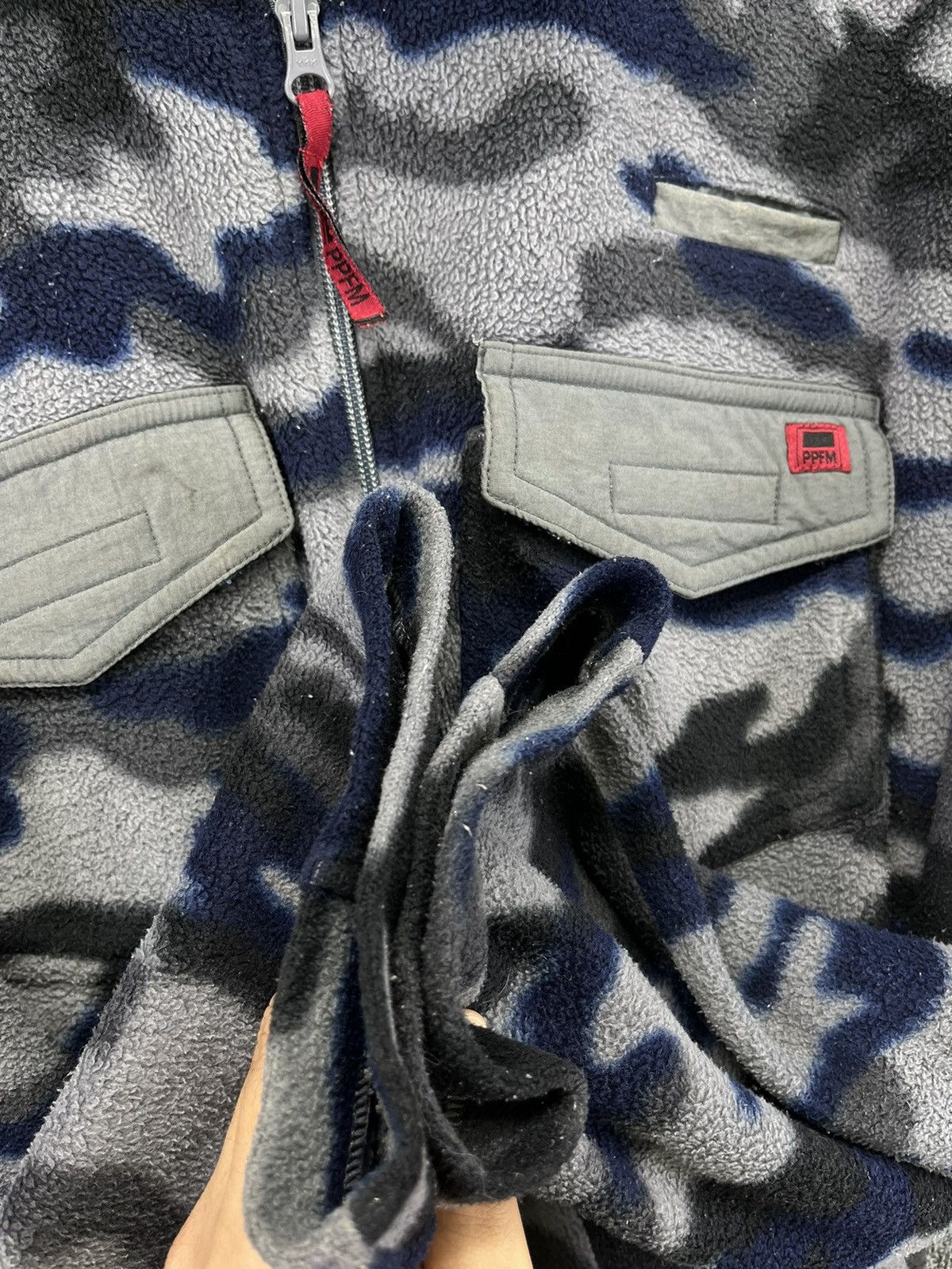 PPFM Vintage PPFM Military Camo Fleece Zip Up Punk Jacket Size US L / EU 52-54 / 3 - 12 Thumbnail